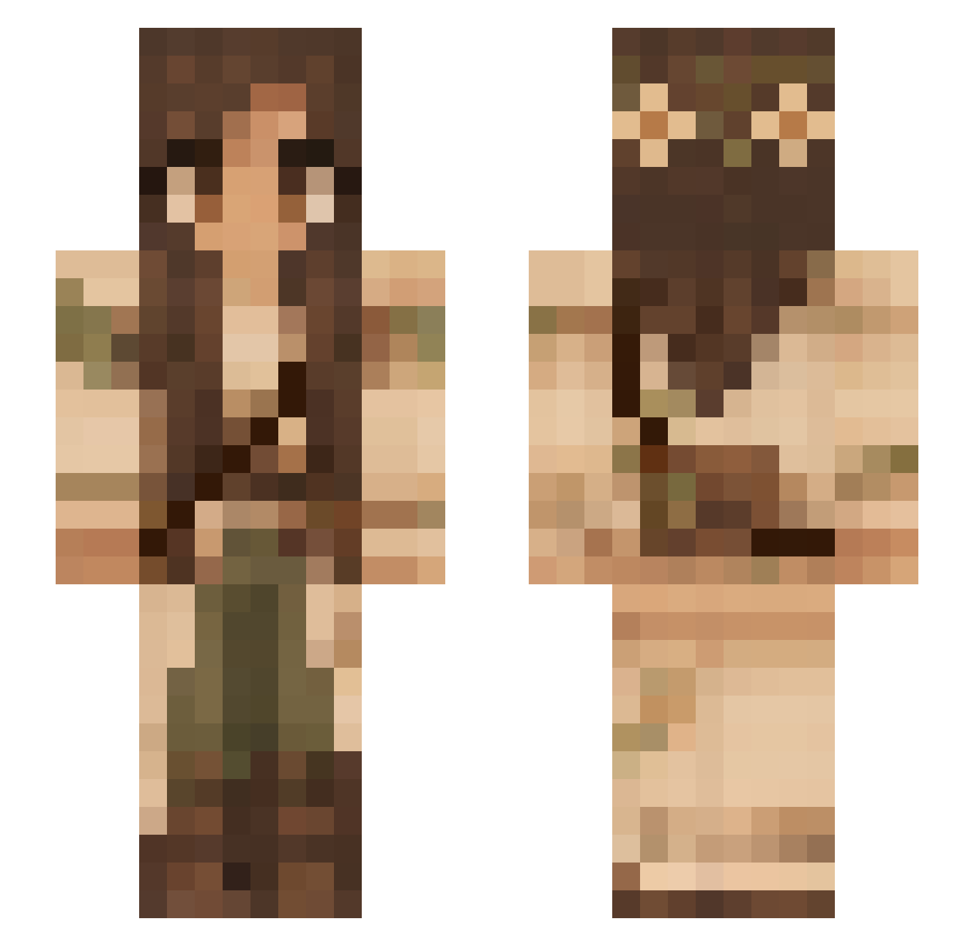 Sat0riii Minecraft skin, front and back view