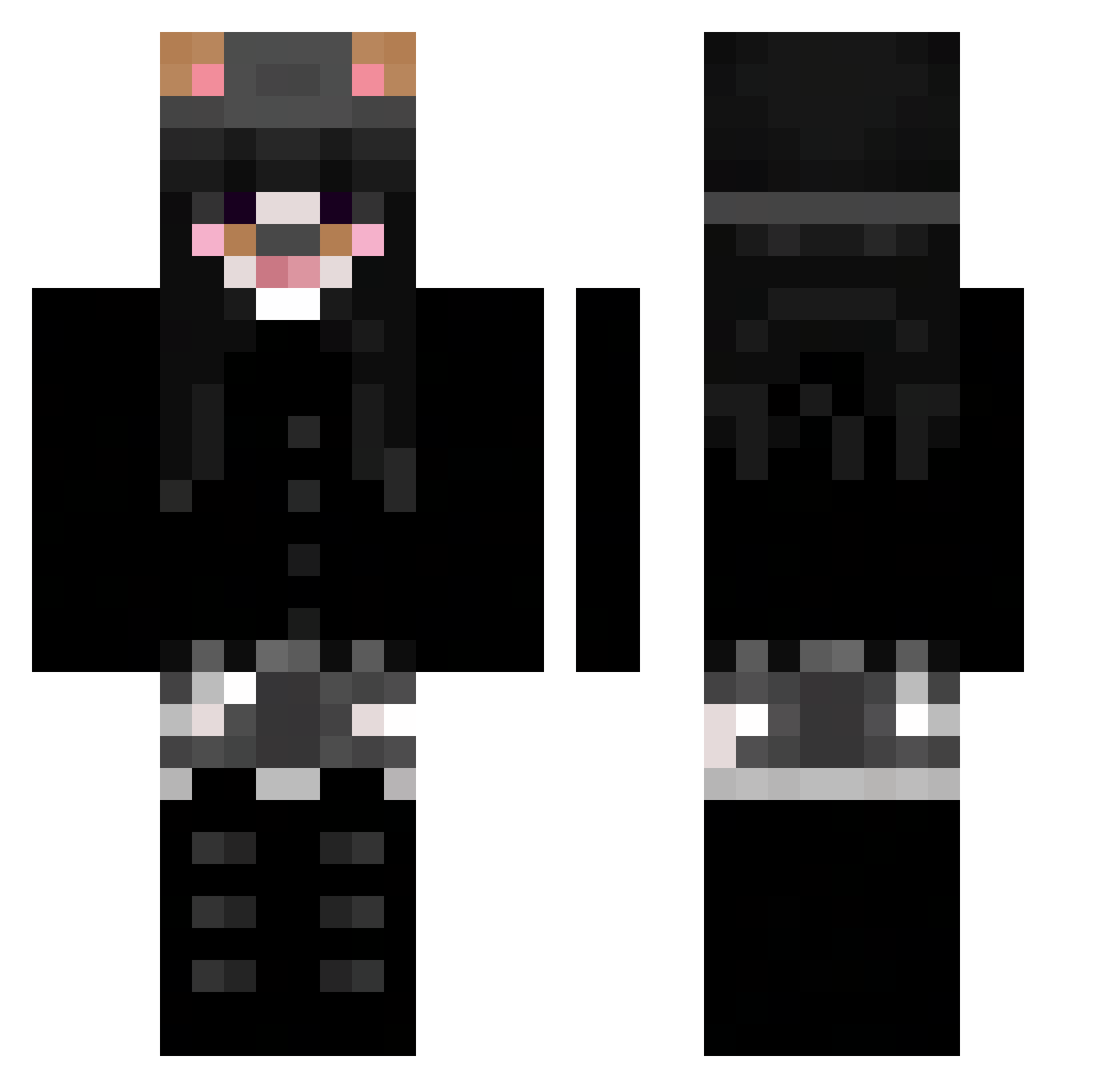 Woongait Minecraft skin, front and back view