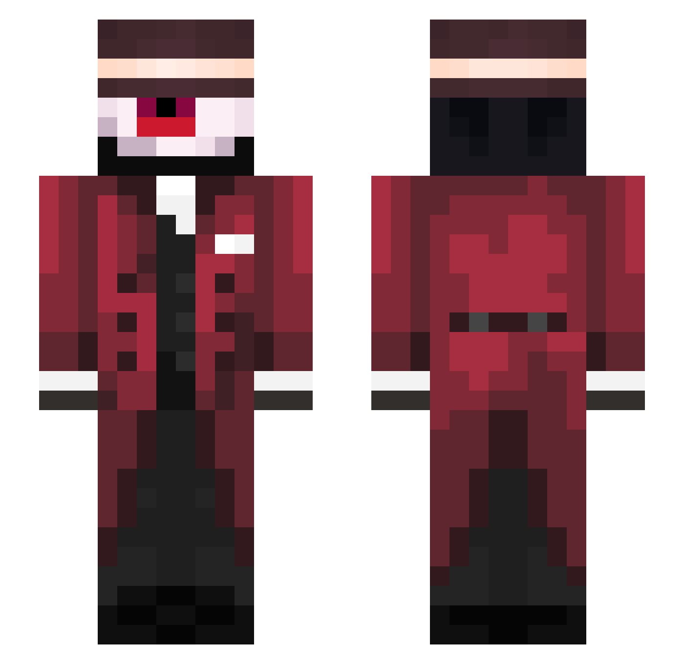 pqely1 Minecraft skin, front and back view