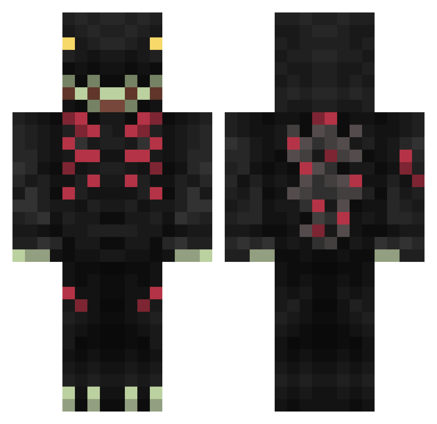 ckiken Minecraft skin, front and back view