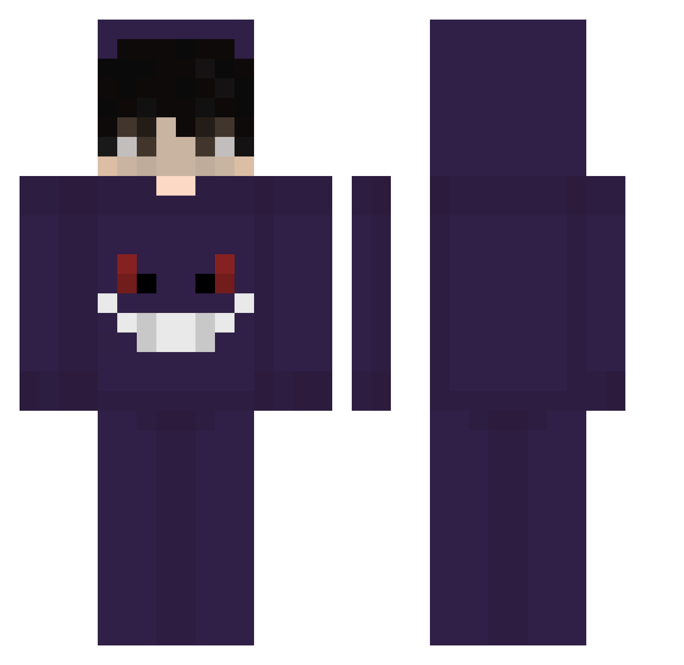 NisseH2012 Minecraft skin, front and back view