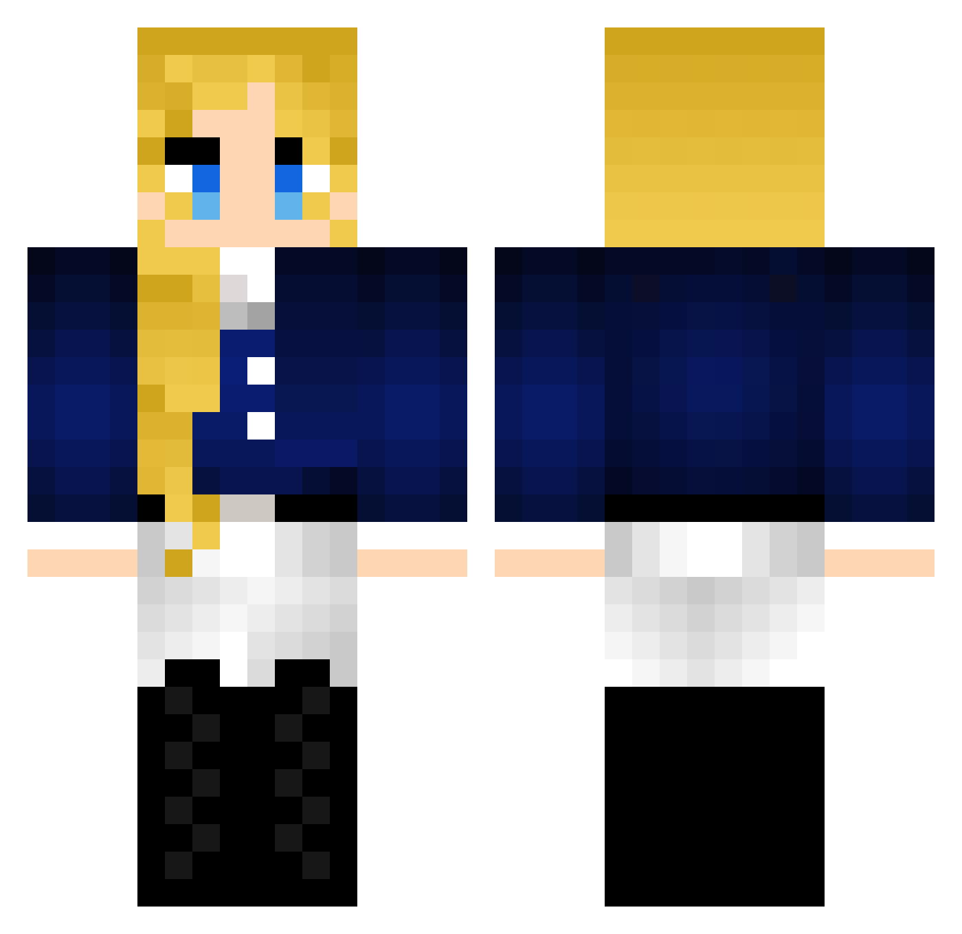 Loopiina Minecraft skin, front and back view