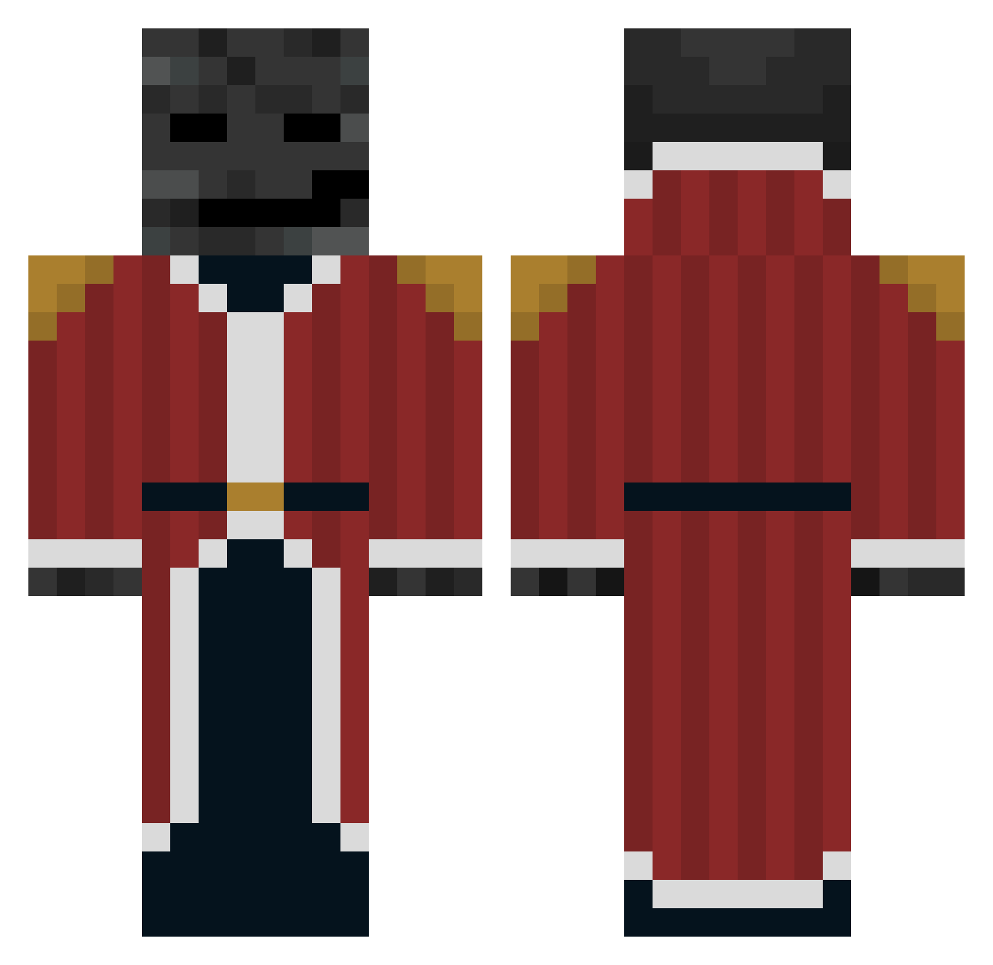 Loophead3 Minecraft skin, front and back view