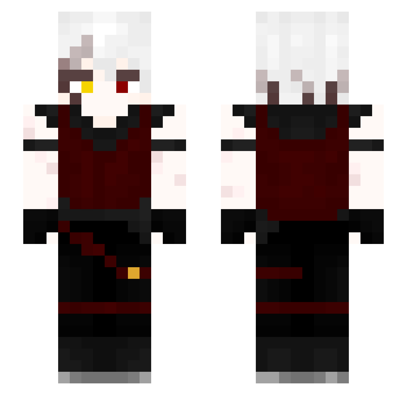 EligosVT Minecraft skin, front and back view