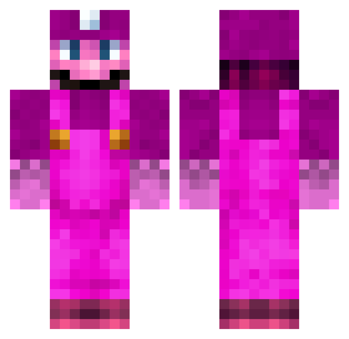 appar1tion Minecraft skin, front and back view