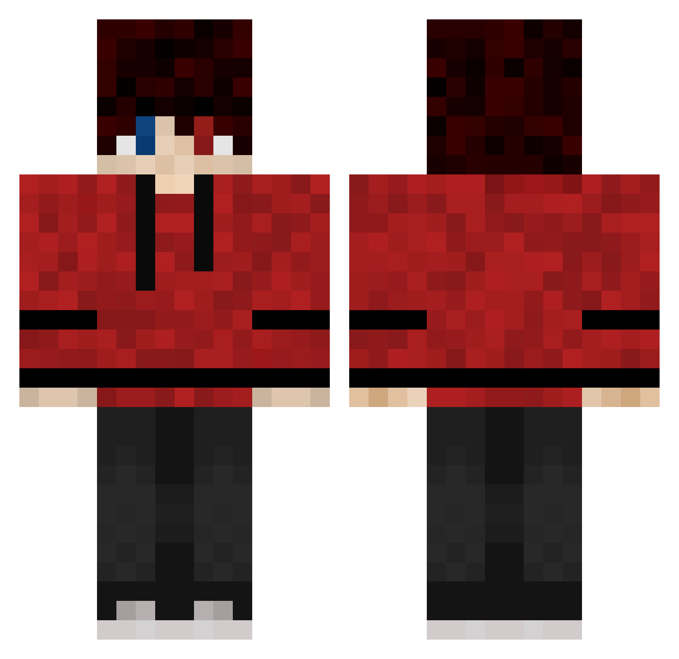 ONIIXFR Minecraft skin, front and back view
