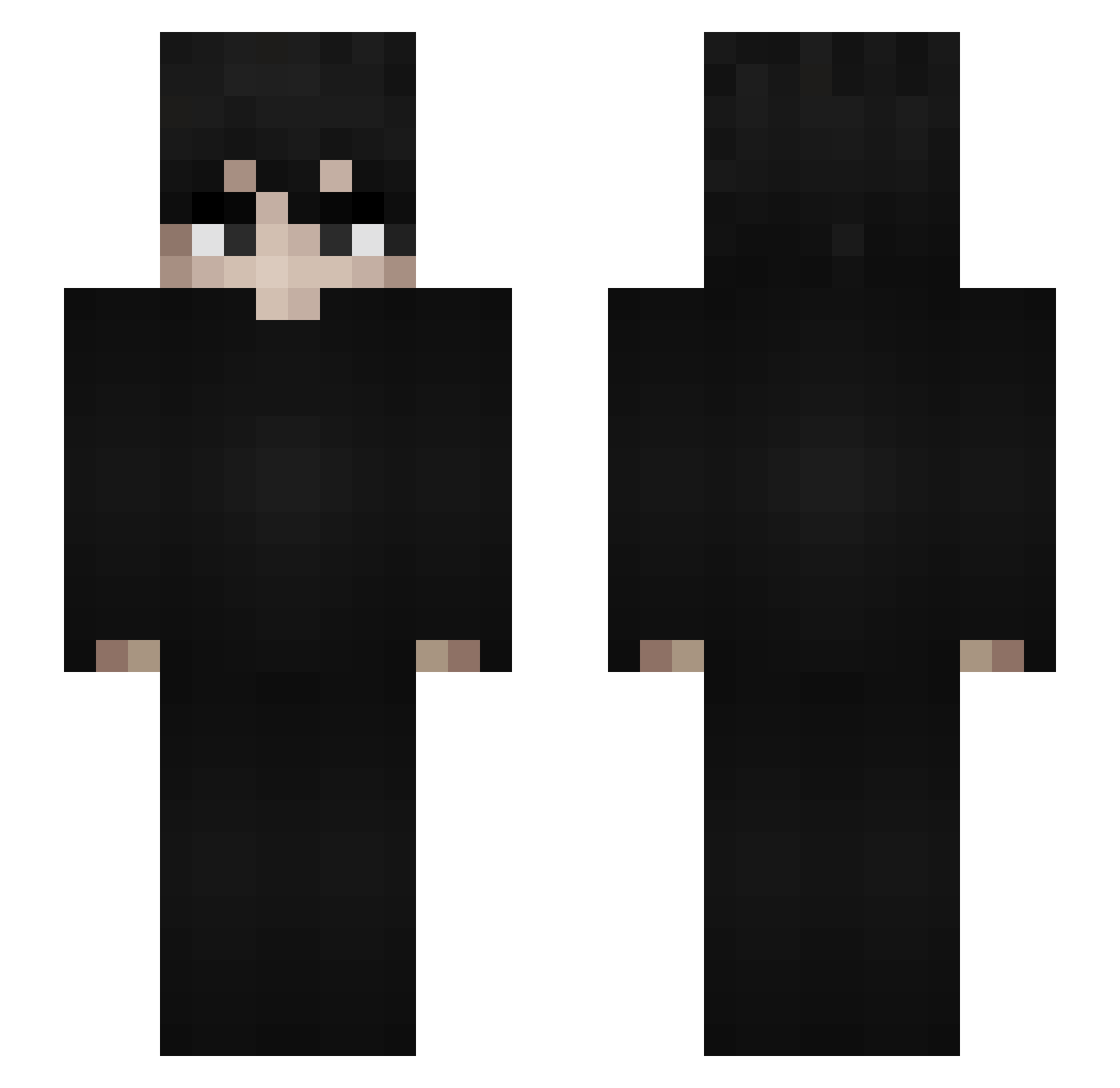 4chita Minecraft skin, front and back view