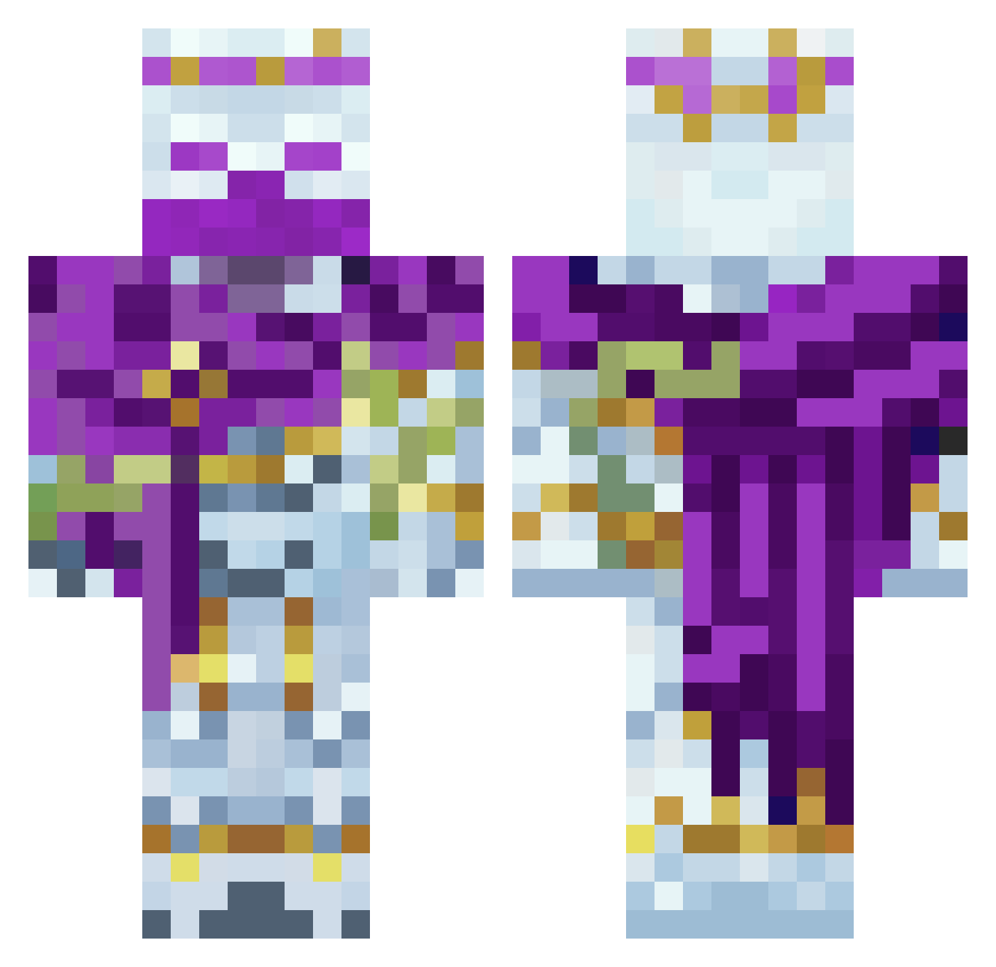 X_0mega_X Minecraft skin, front and back view