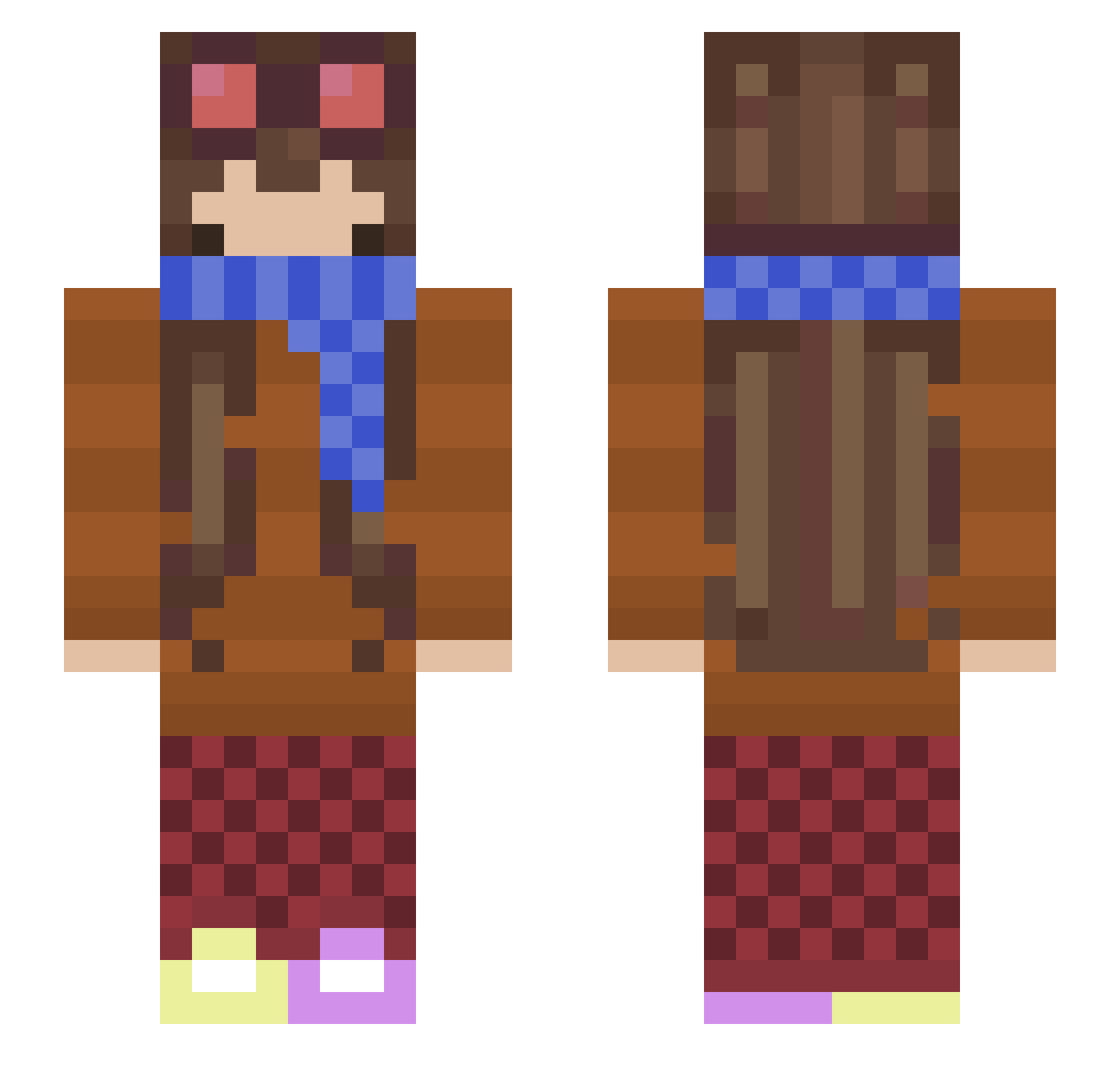 Vmoon_3 Minecraft skin, front and back view