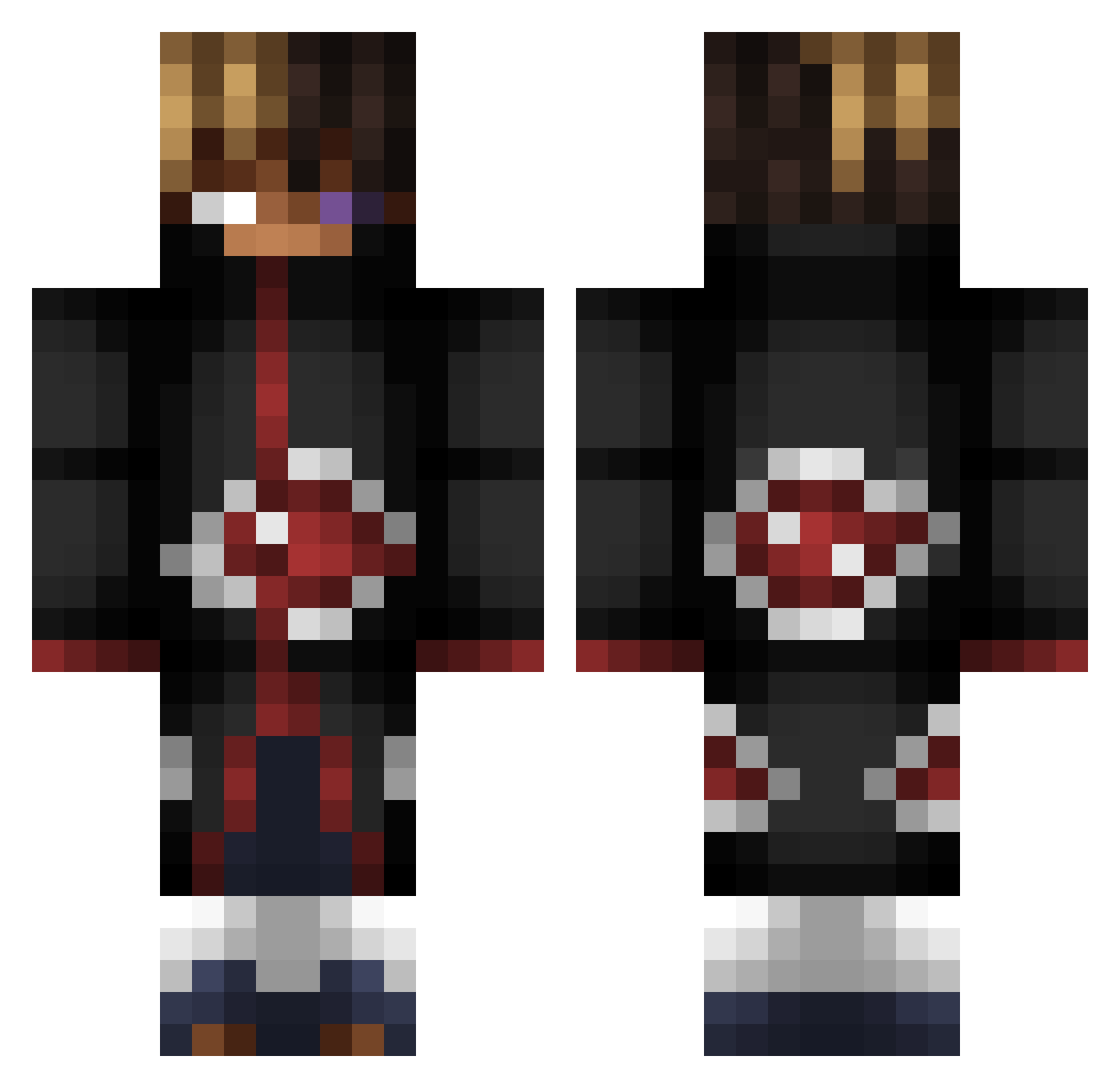 xlaitkisik Minecraft skin, front and back view
