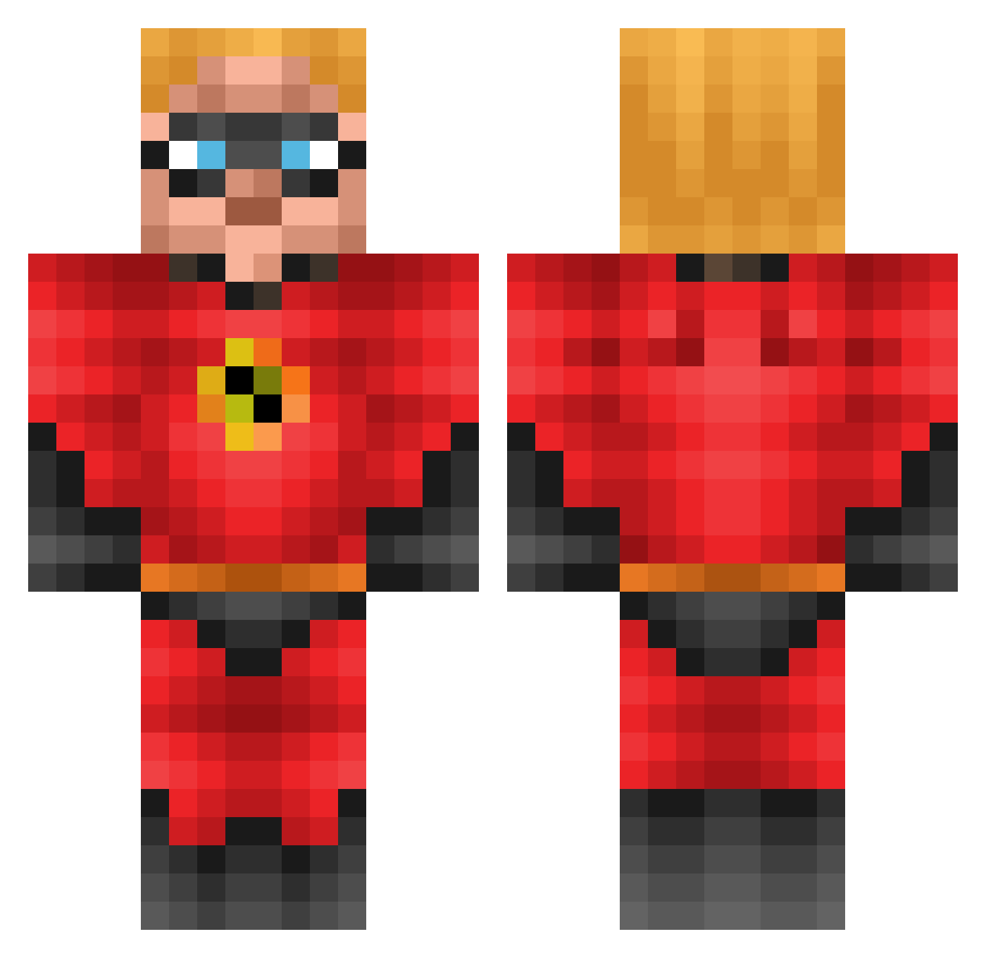 smensmin Minecraft skin, front and back view