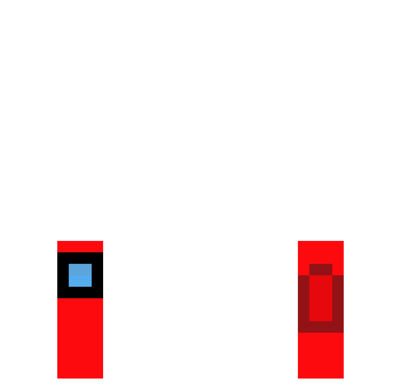 Loadeds Minecraft skin, front and back view