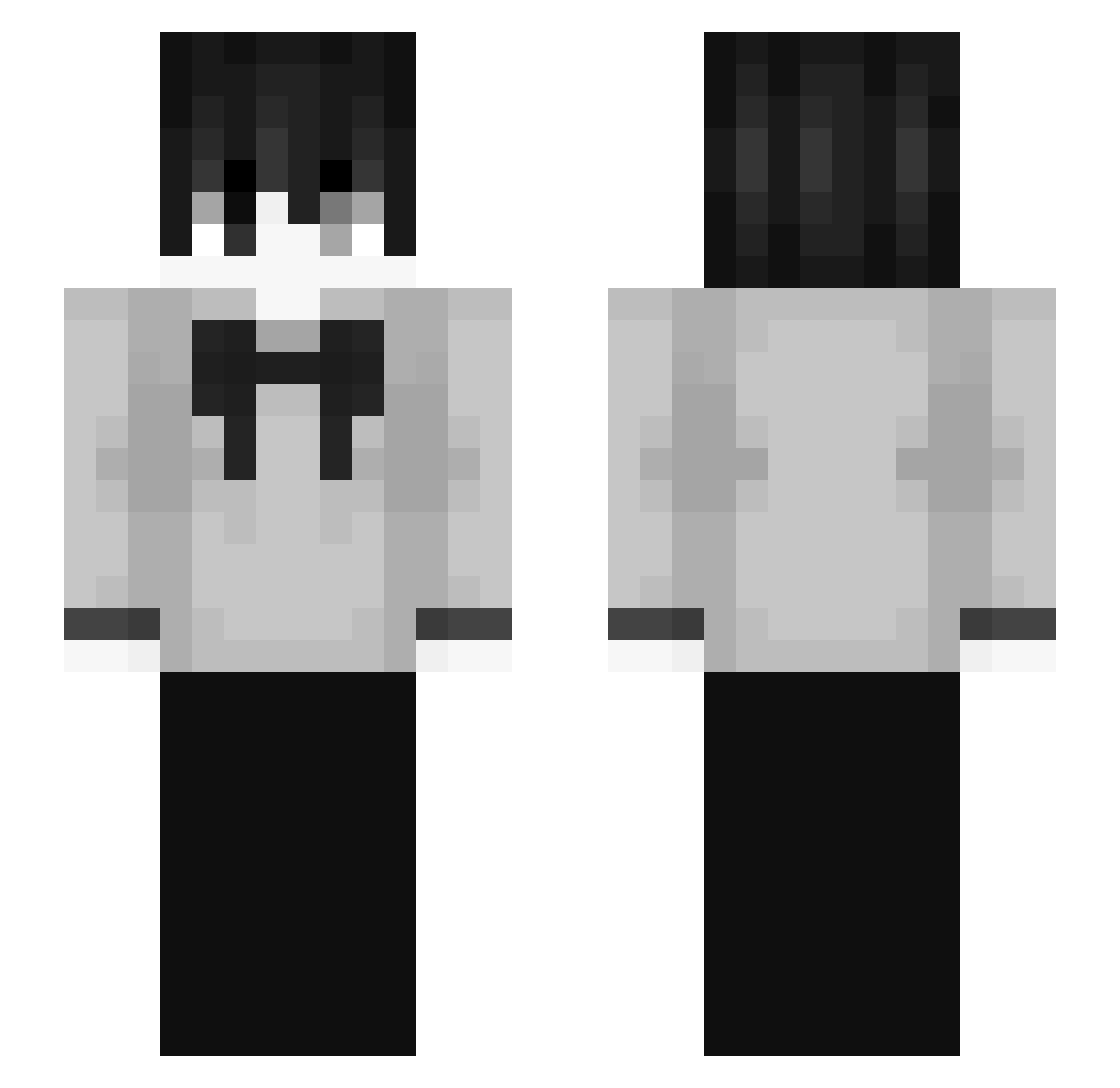 W79 Minecraft skin, front and back view