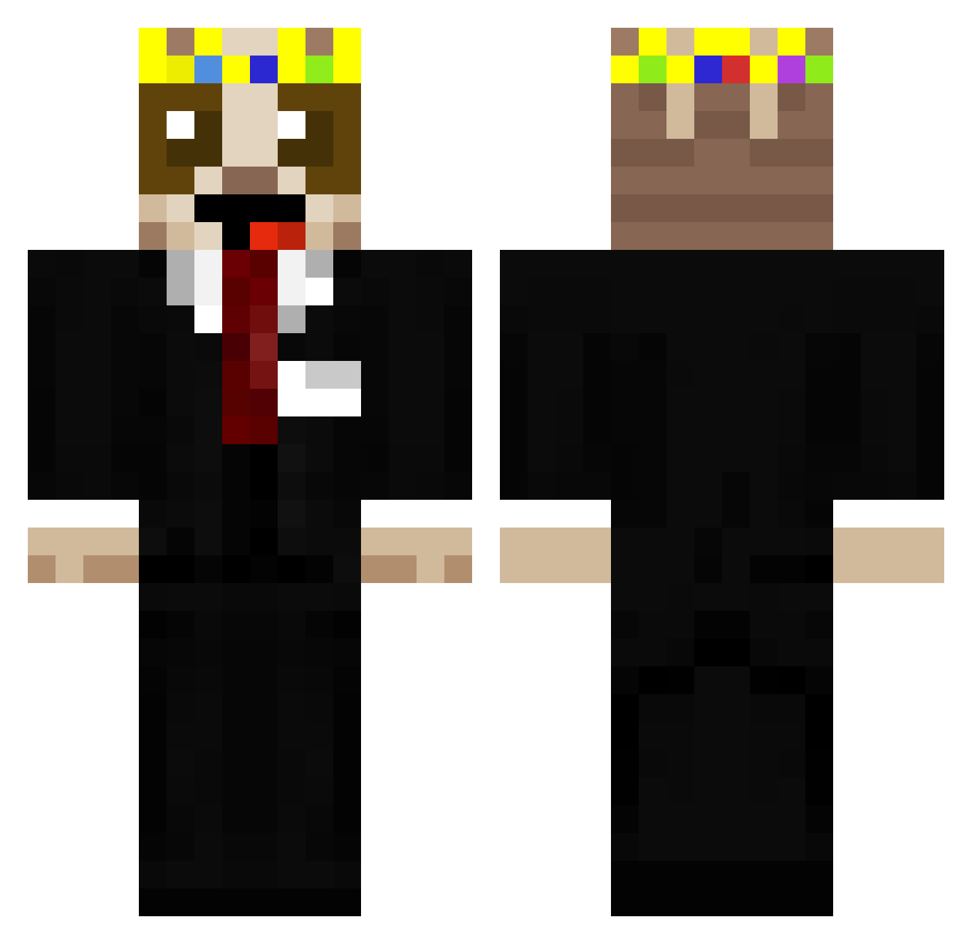 KennoGHG Minecraft skin, front and back view