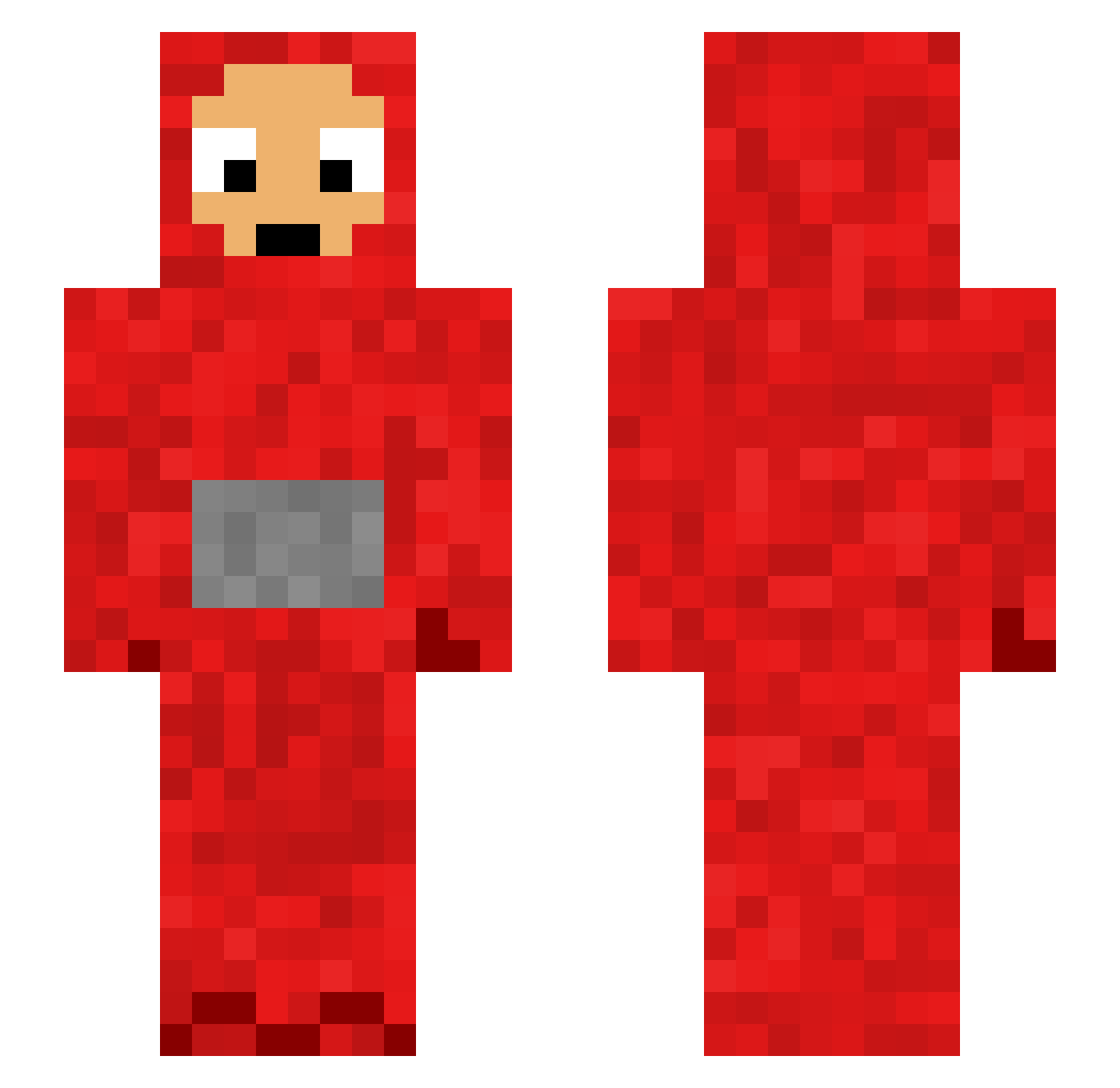 ameliatiko Minecraft skin, front and back view