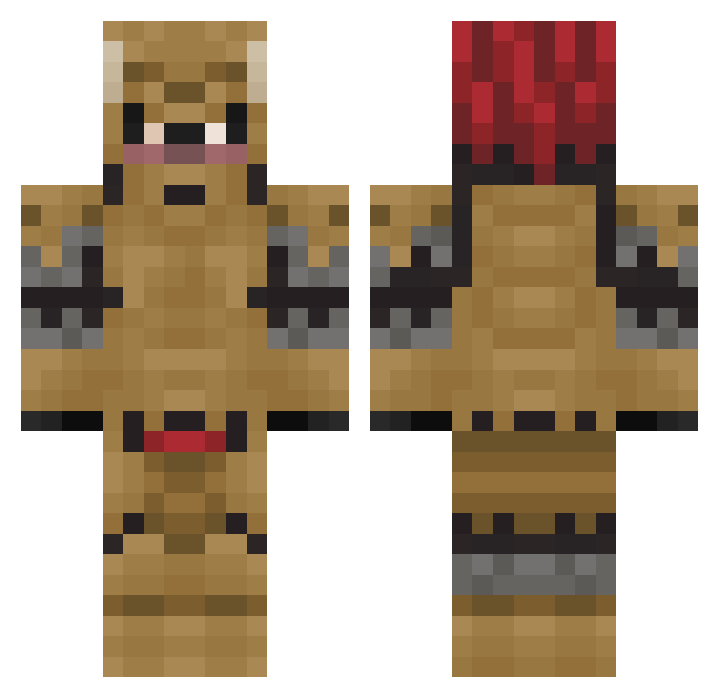 lilcrabbyboi Minecraft skin, front and back view