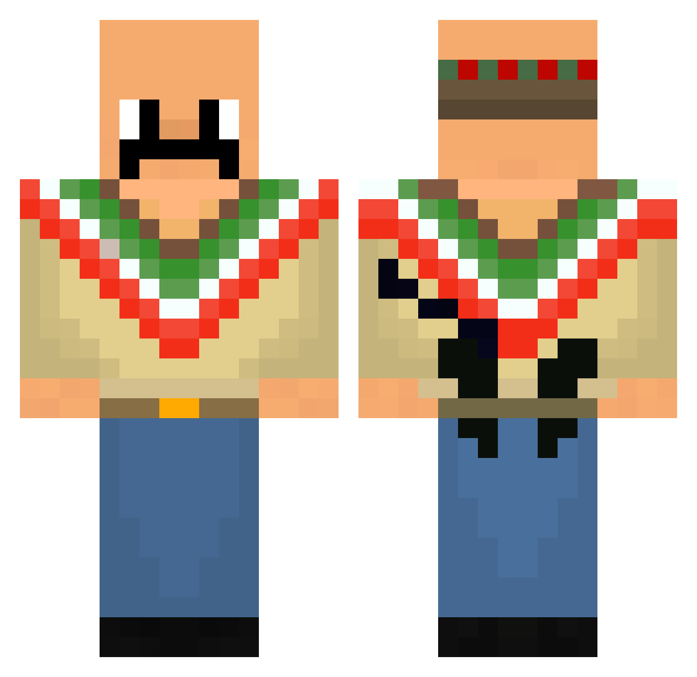 Mikewasauski07 Minecraft skin, front and back view