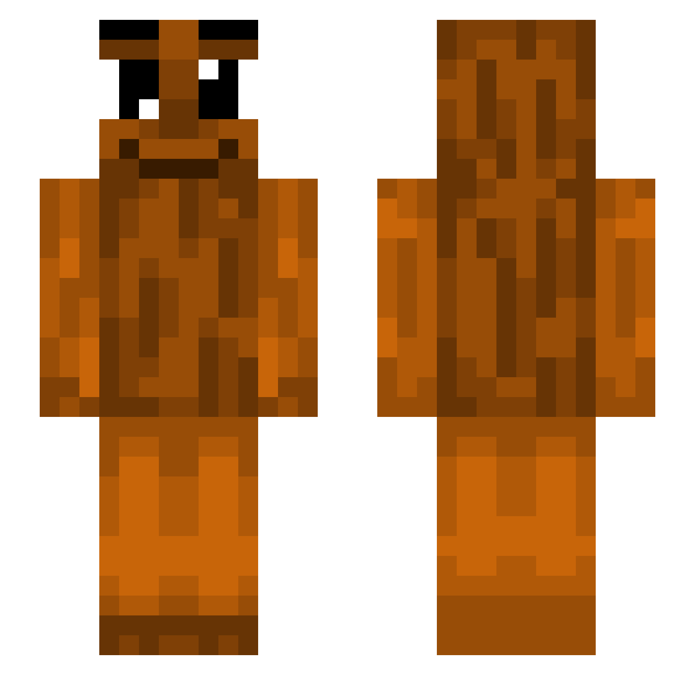 qm_Multi Minecraft skin, front and back view