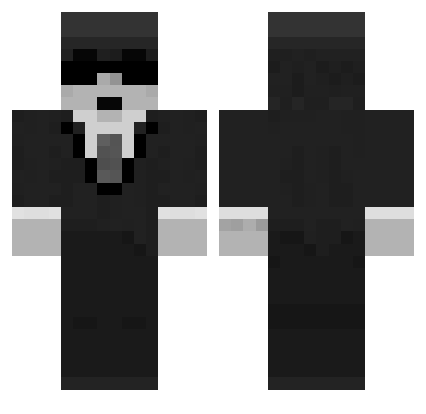 RevolutionMann Minecraft skin, front and back view