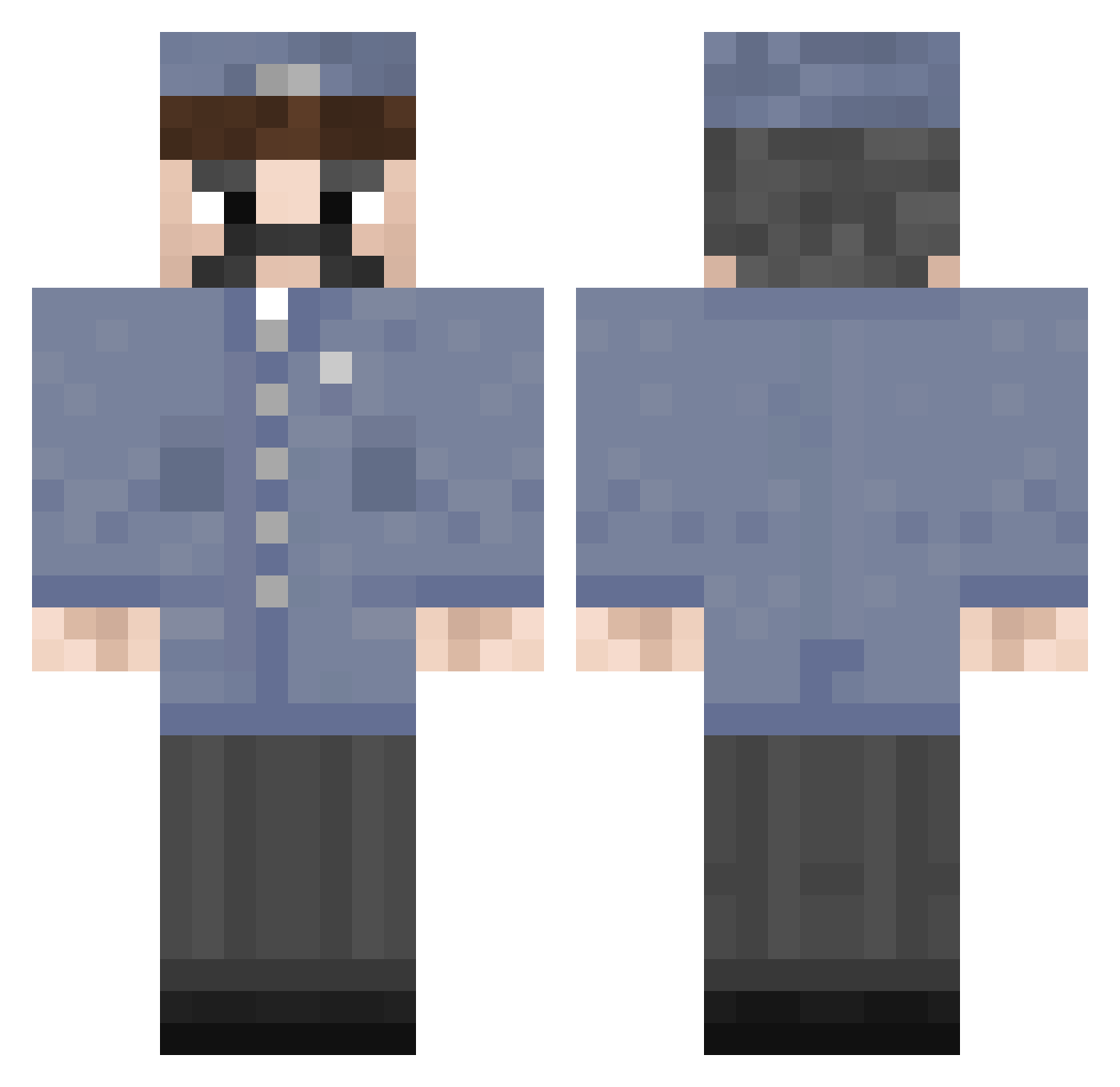JakubScott Minecraft skin, front and back view