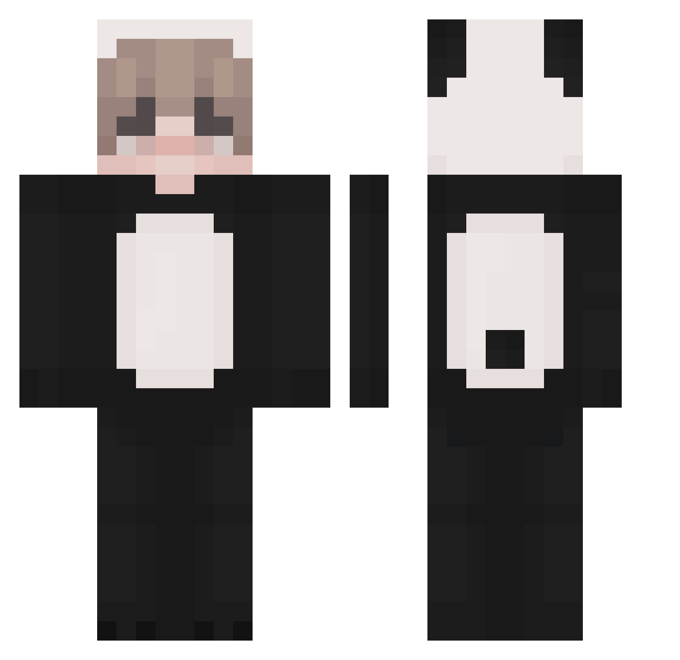 dreazzly Minecraft skin, front and back view