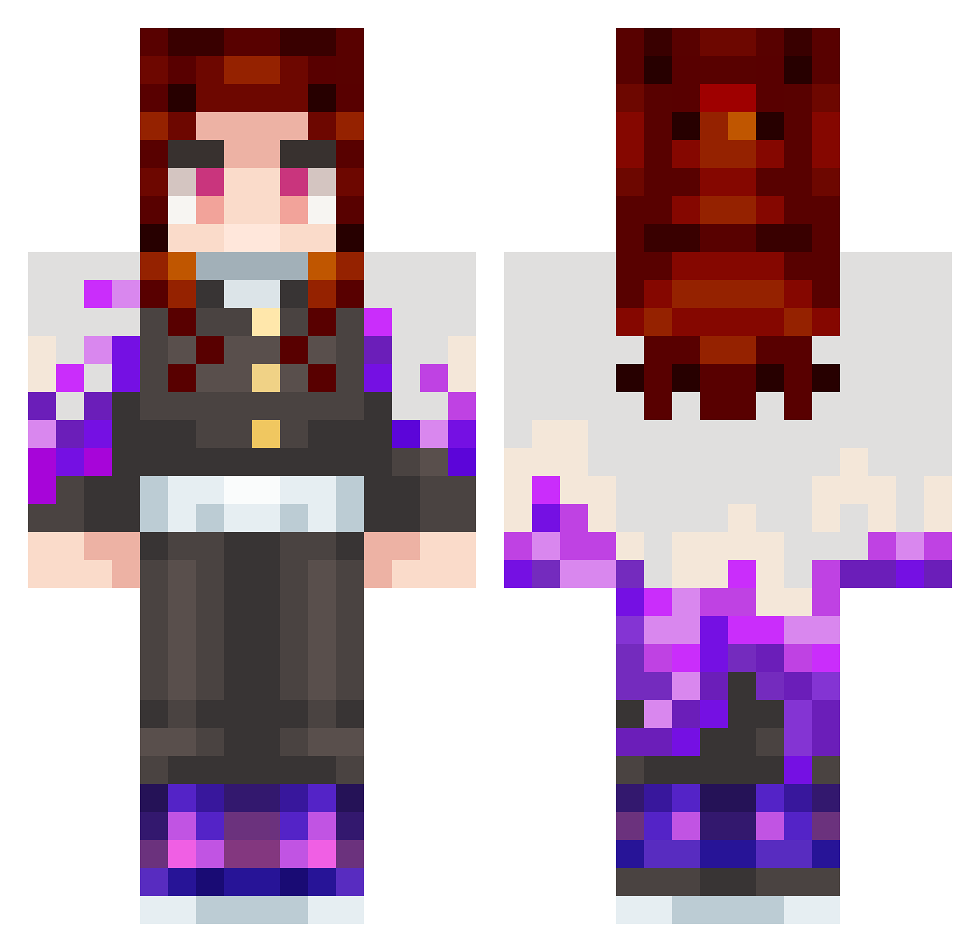 ElKierze Minecraft skin, front and back view