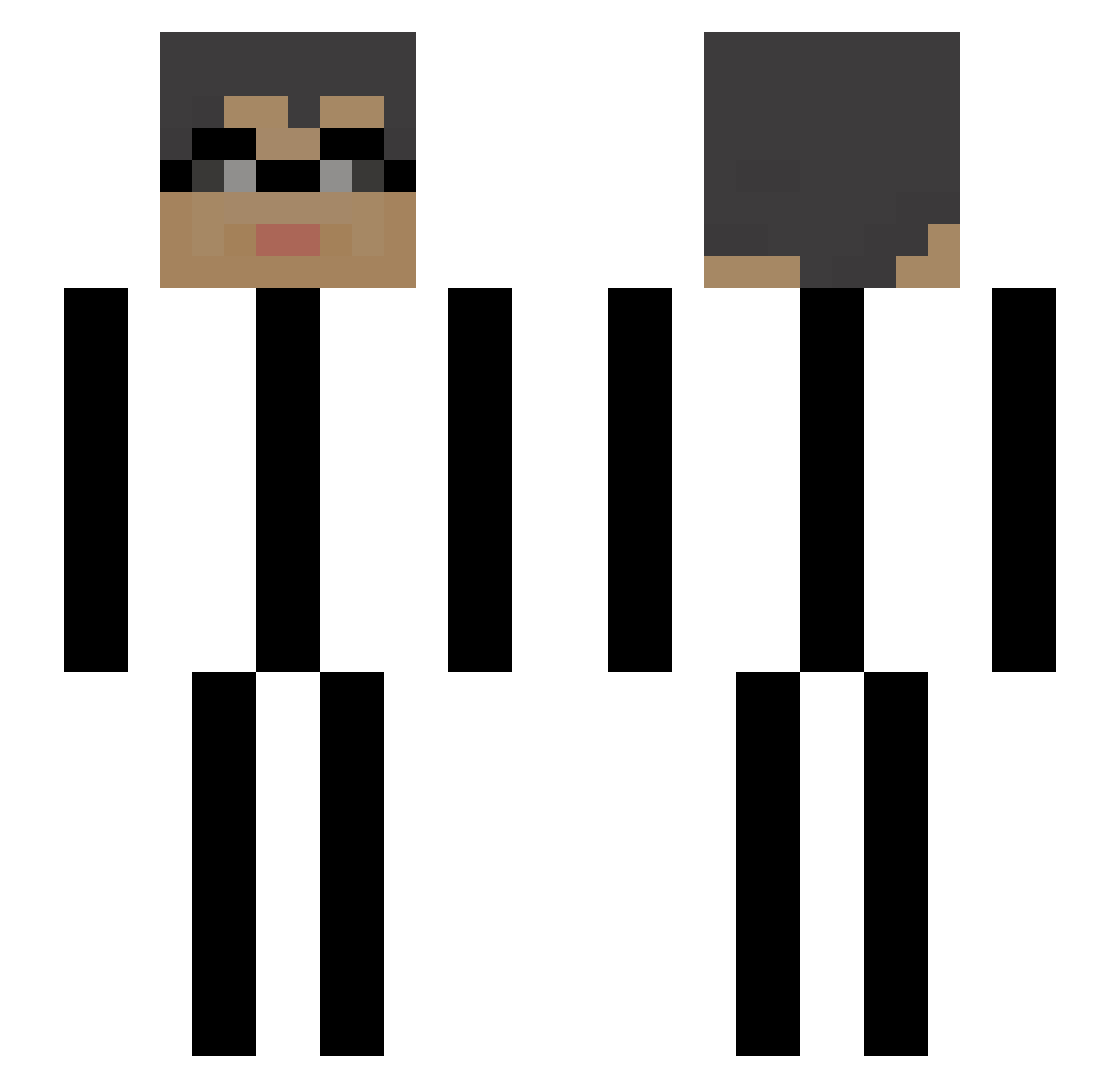 takesi5364 Minecraft skin, front and back view