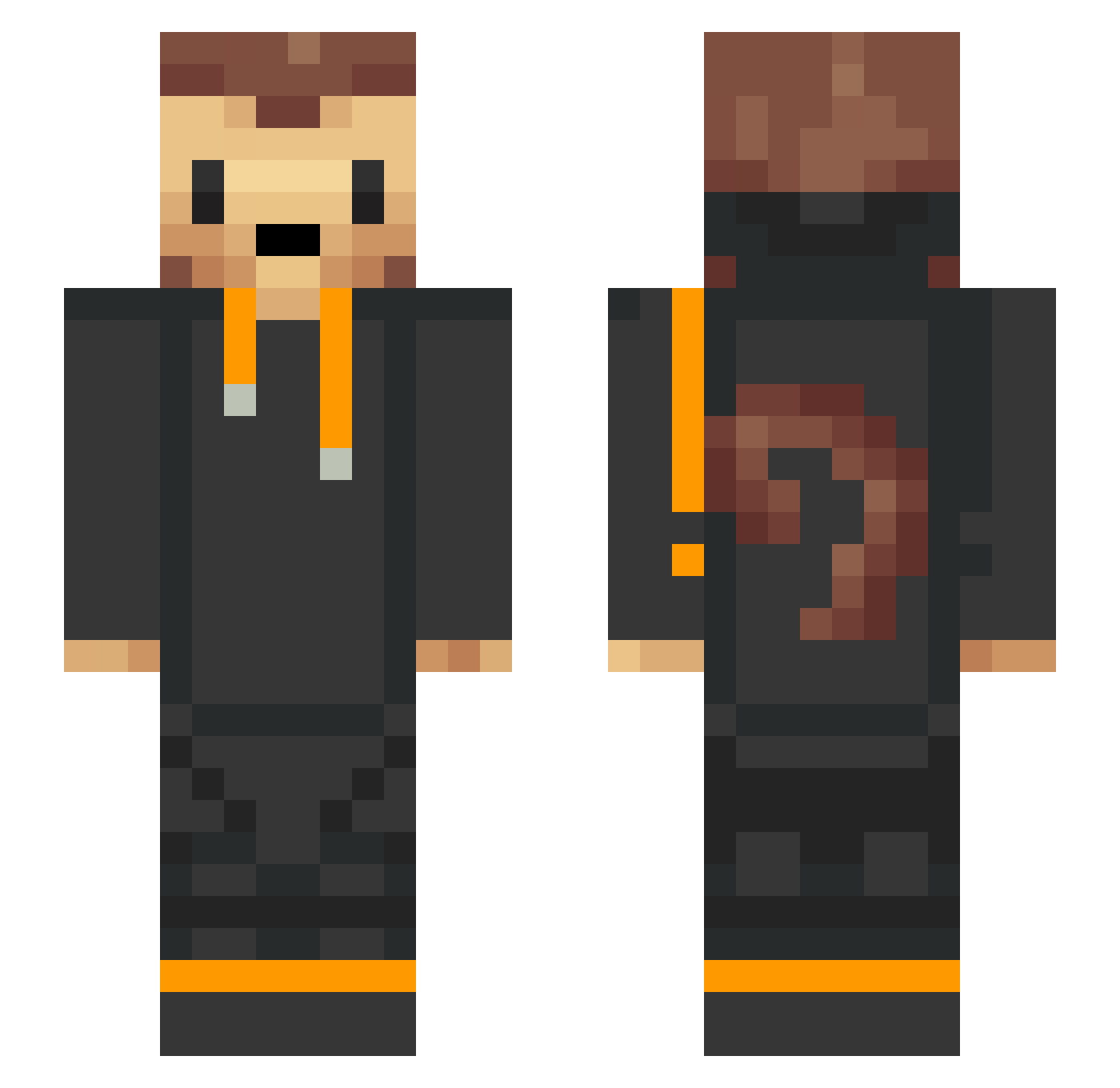 adirong Minecraft skin, front and back view