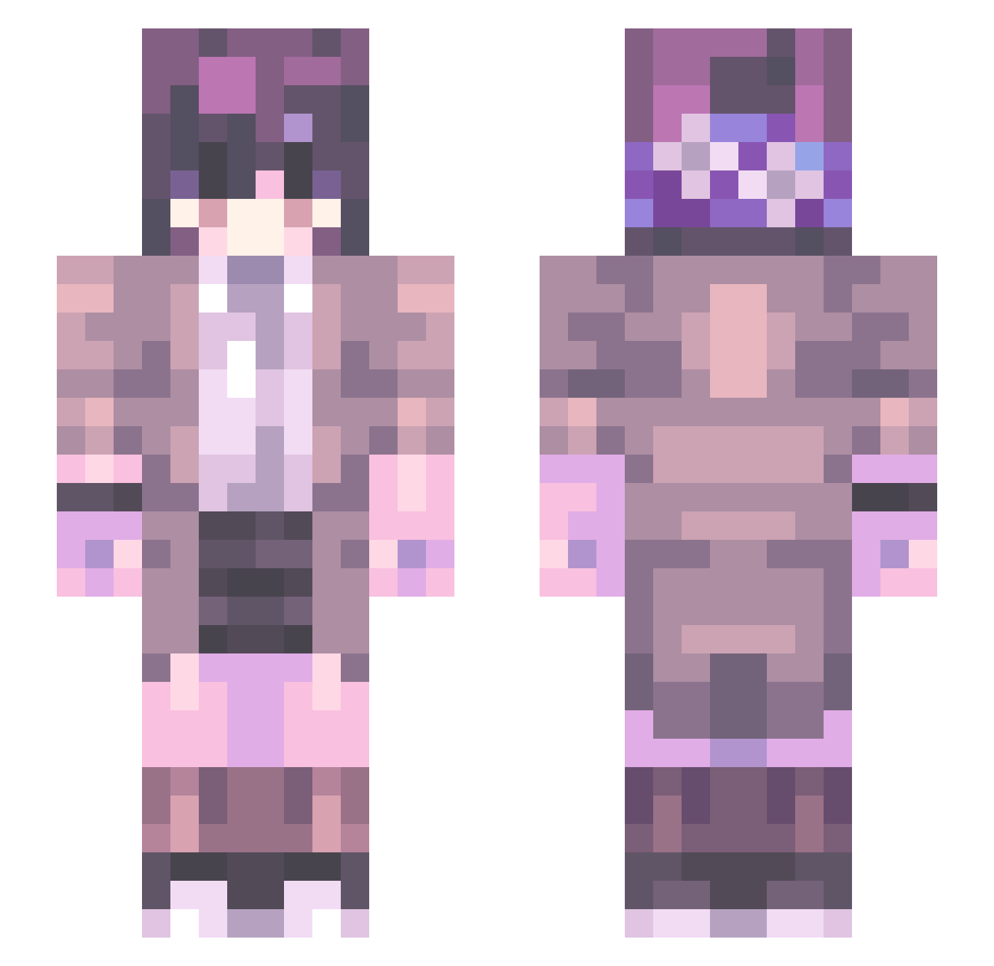 ghtewh Minecraft skin, front and back view