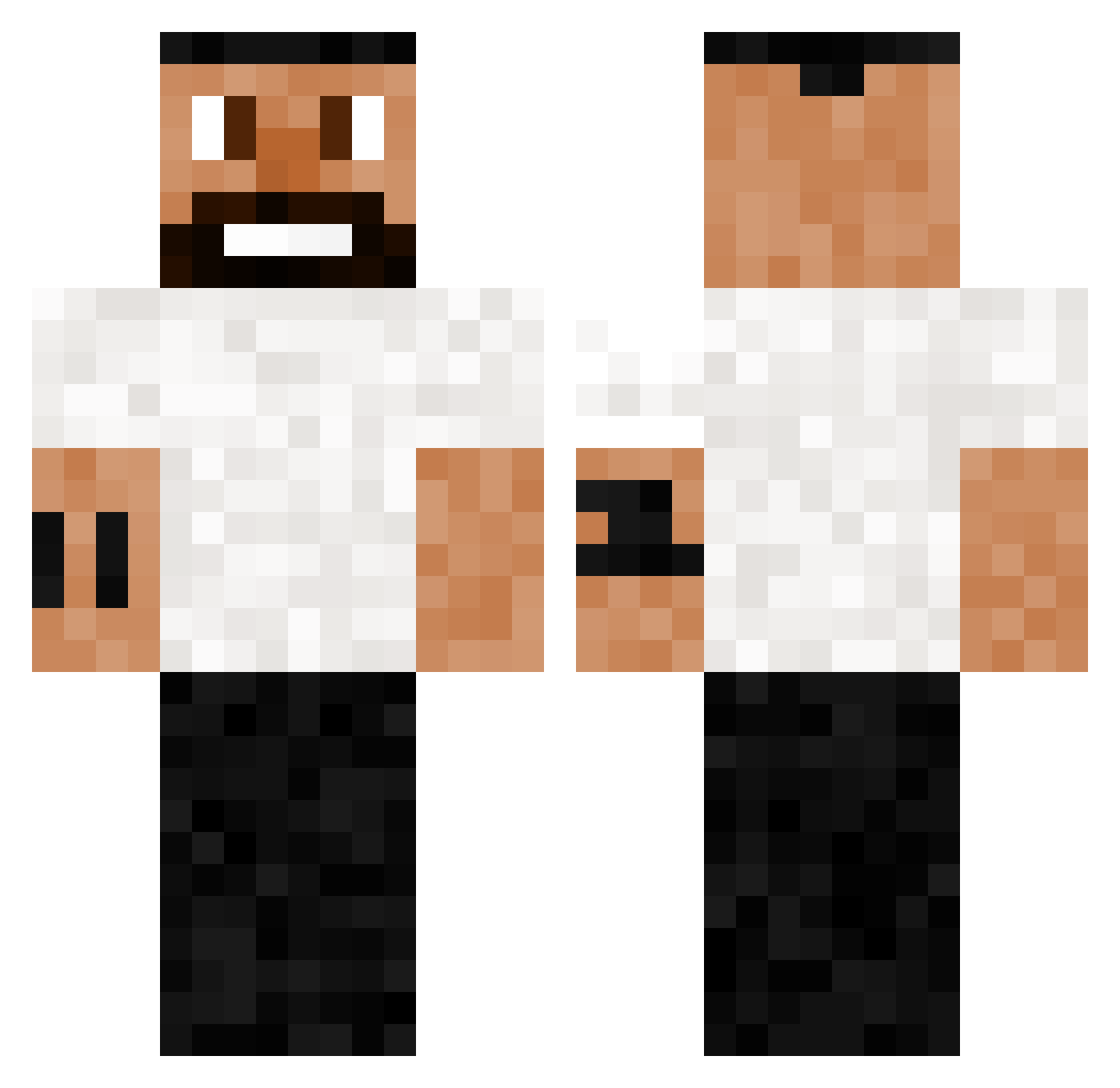 xScarD Minecraft skin, front and back view