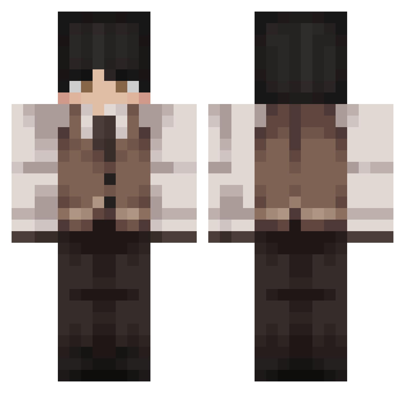 Franc582 Minecraft skin, front and back view