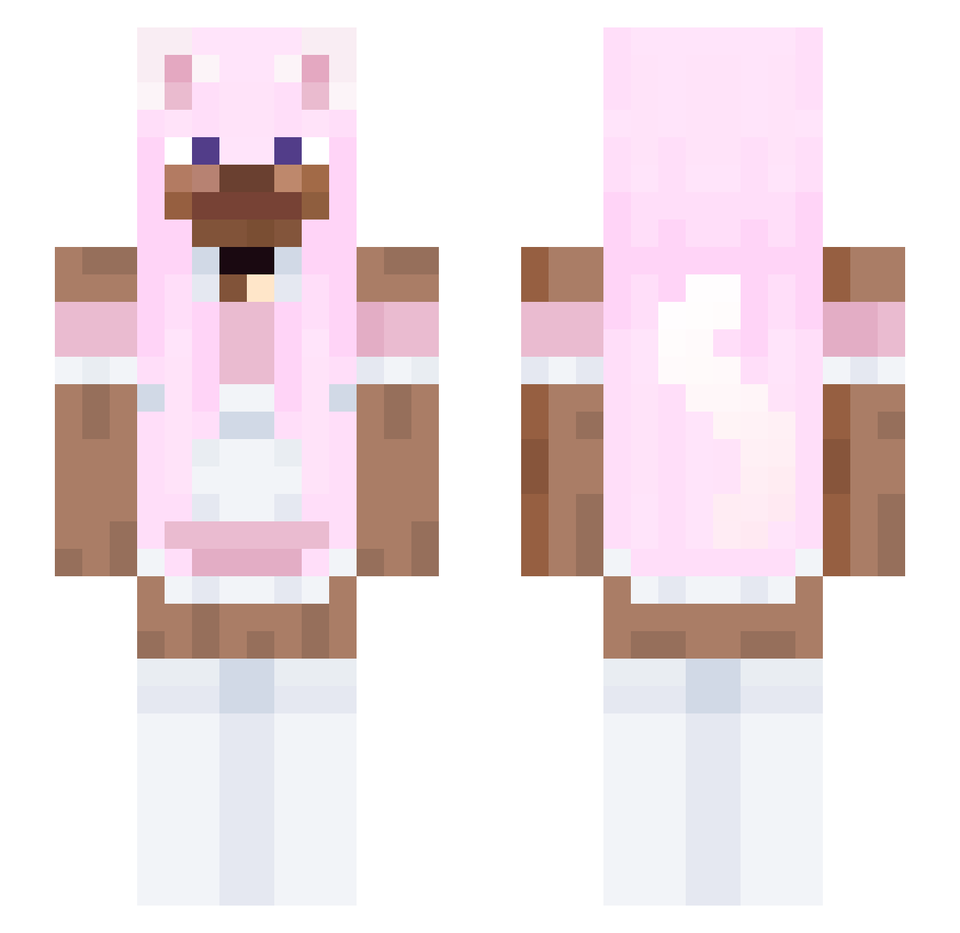 LabyrinthOfCats Minecraft skin, front and back view