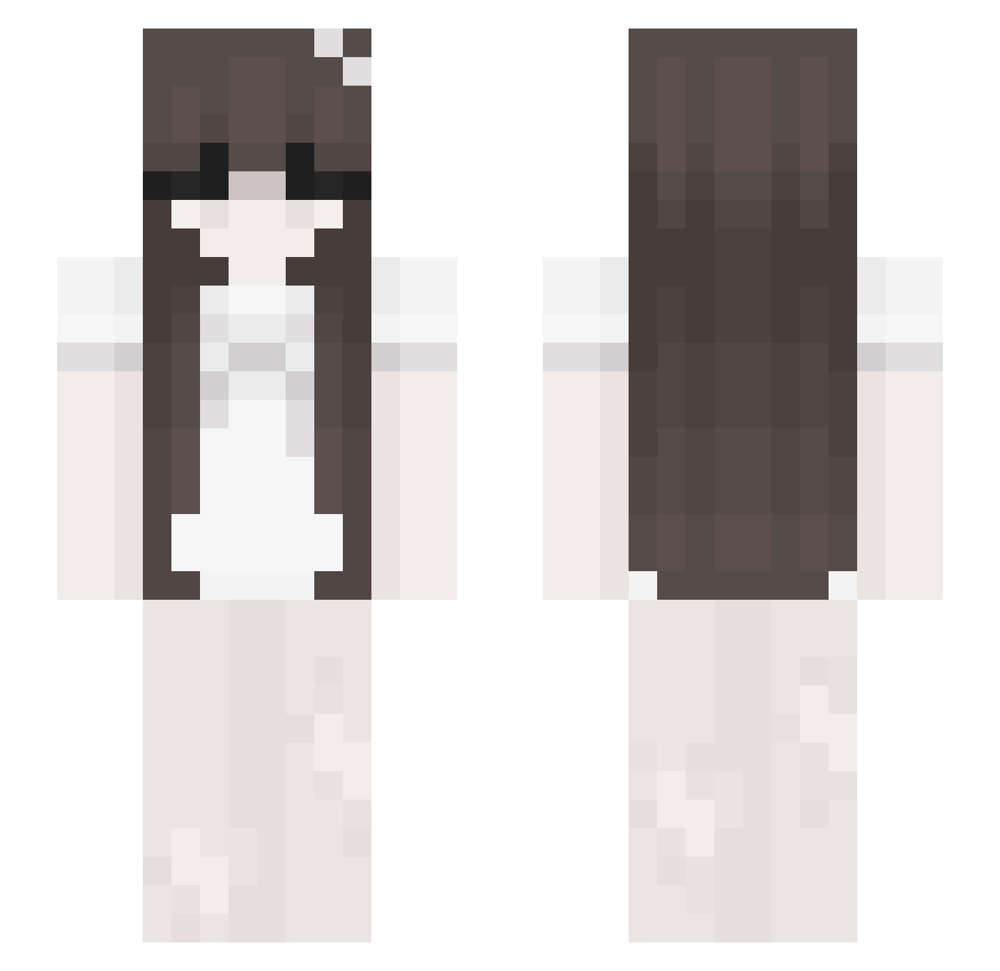 Jietori Minecraft skin, front and back view
