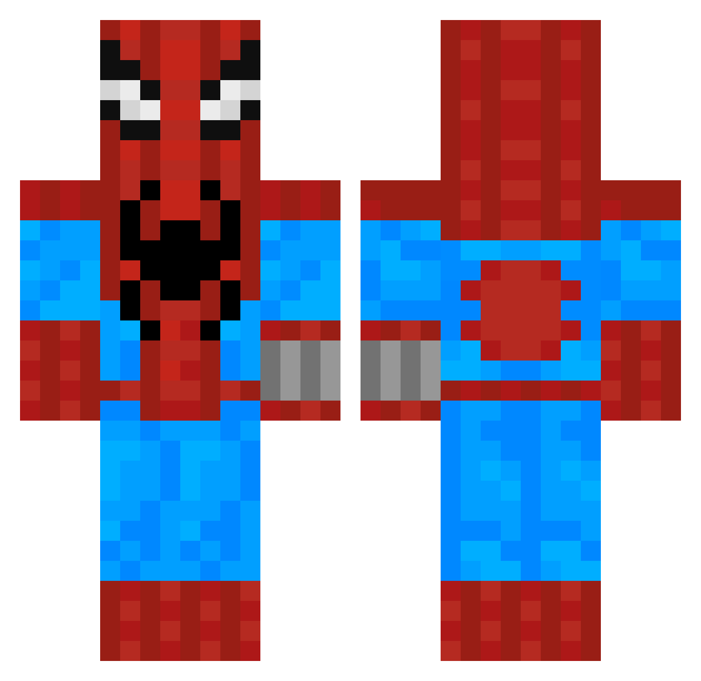 meekolaj Minecraft skin, front and back view