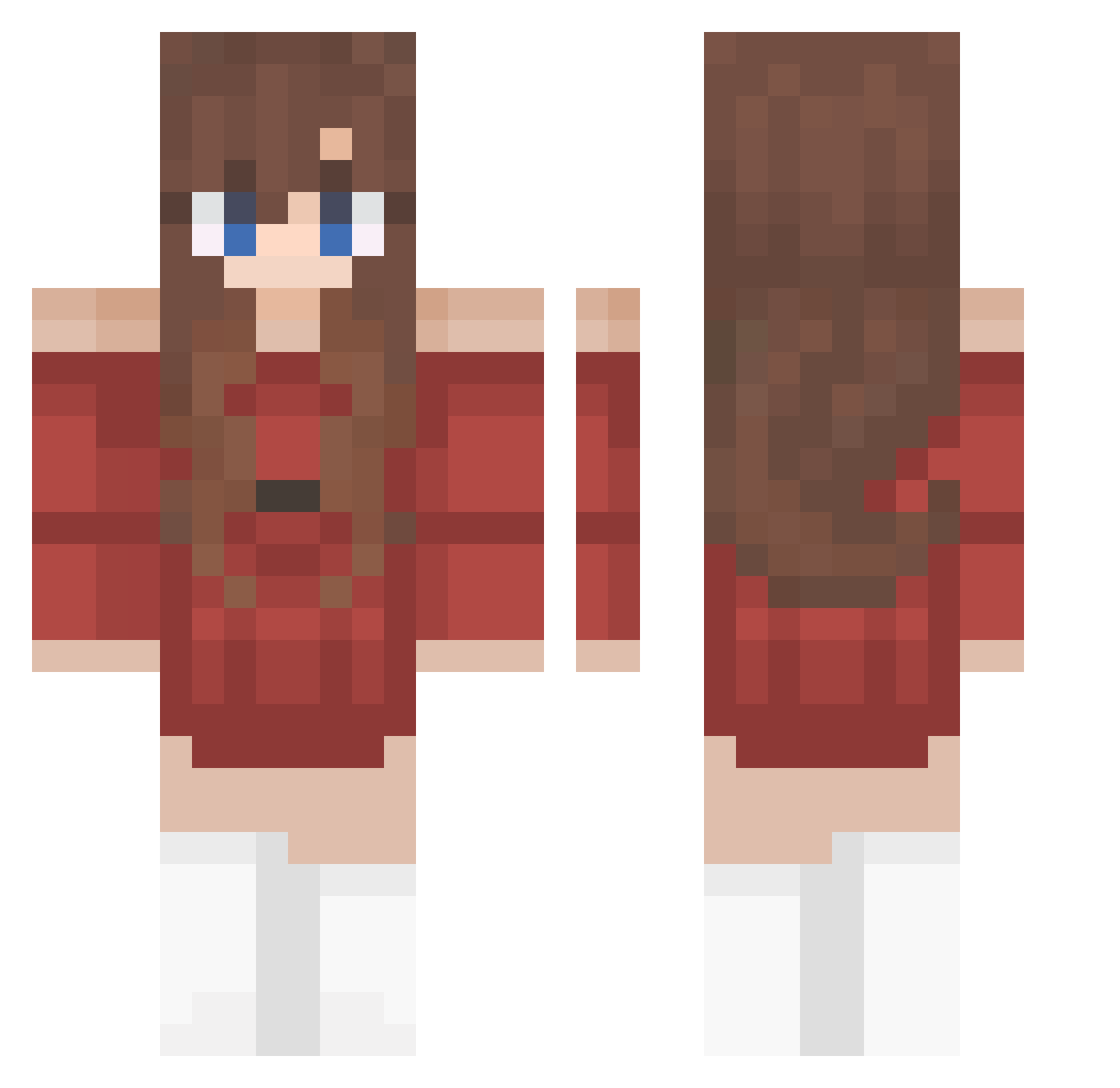 YUANSHENNIUFU_ Minecraft skin, front and back view