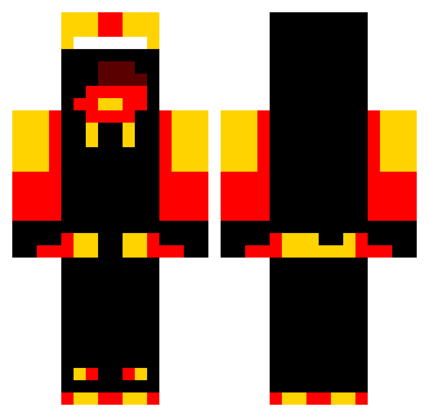 holyterminal Minecraft skin, front and back view