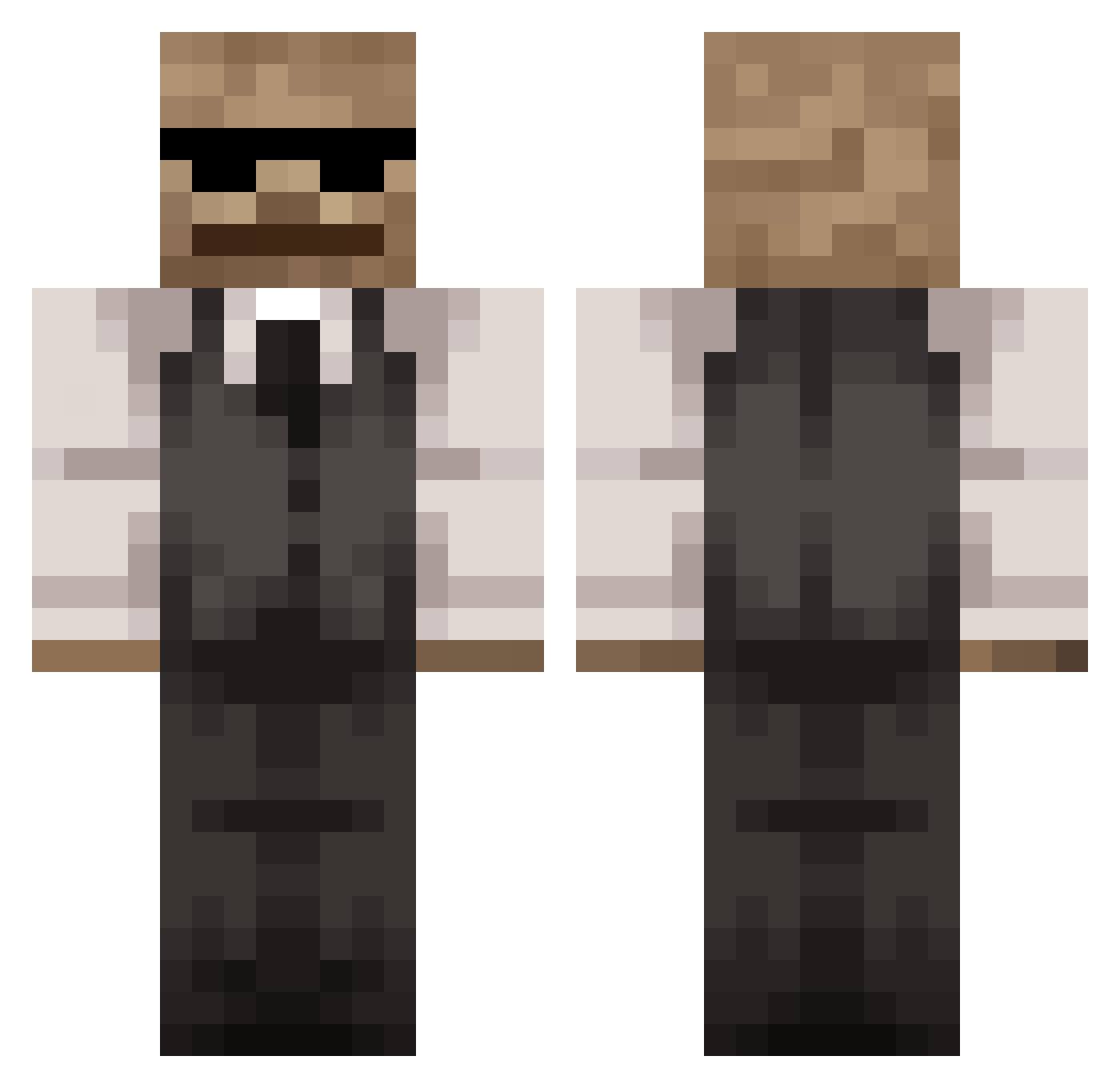 NGS_Lobo Minecraft skin, front and back view
