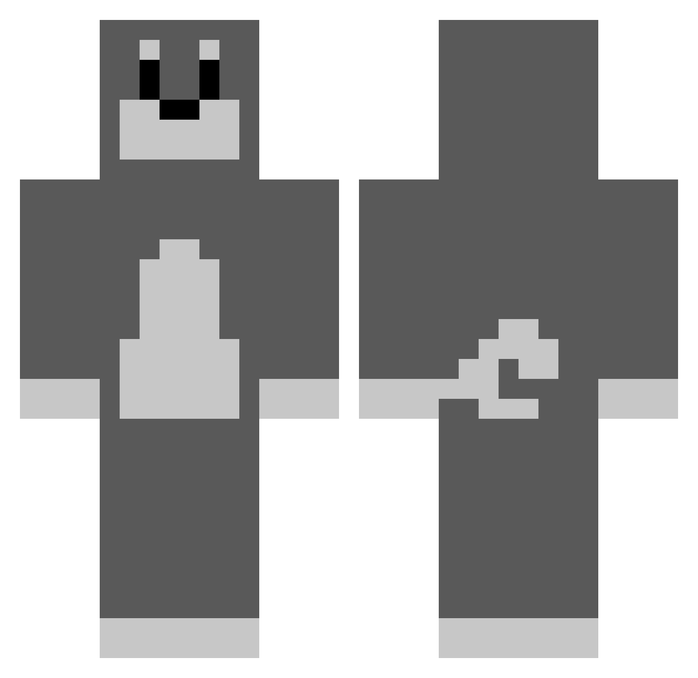 s5t Minecraft skin, front and back view