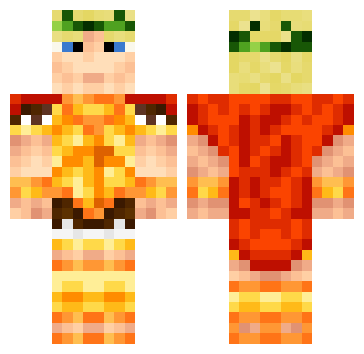 Ozzyd123 Minecraft skin, front and back view