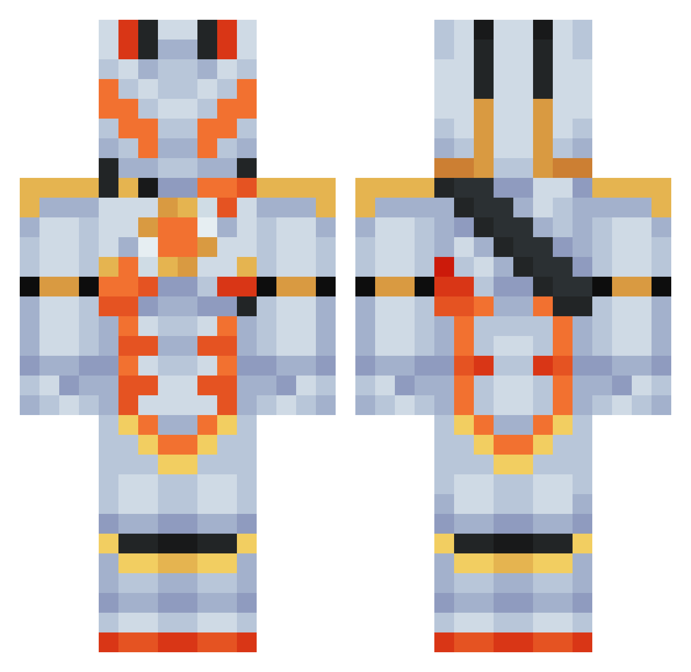 Axel_Kr Minecraft skin, front and back view