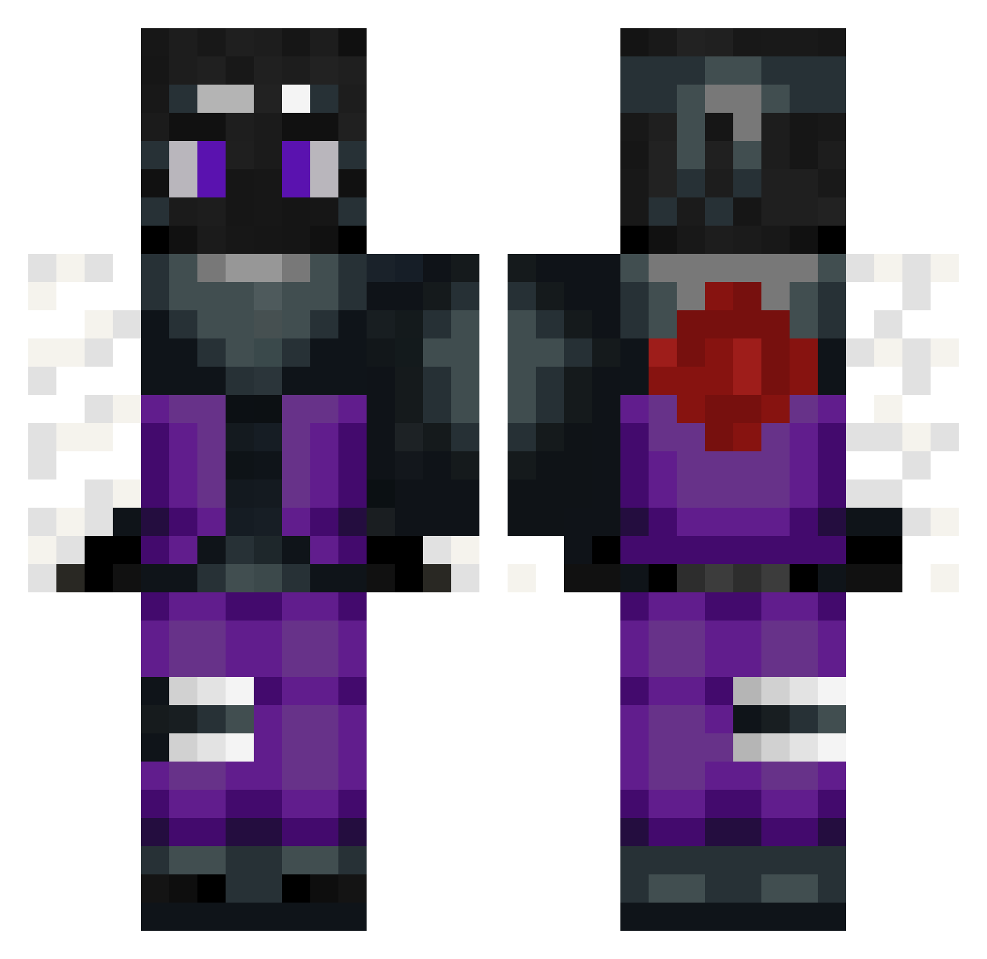 OutsideToday11 Minecraft skin, front and back view