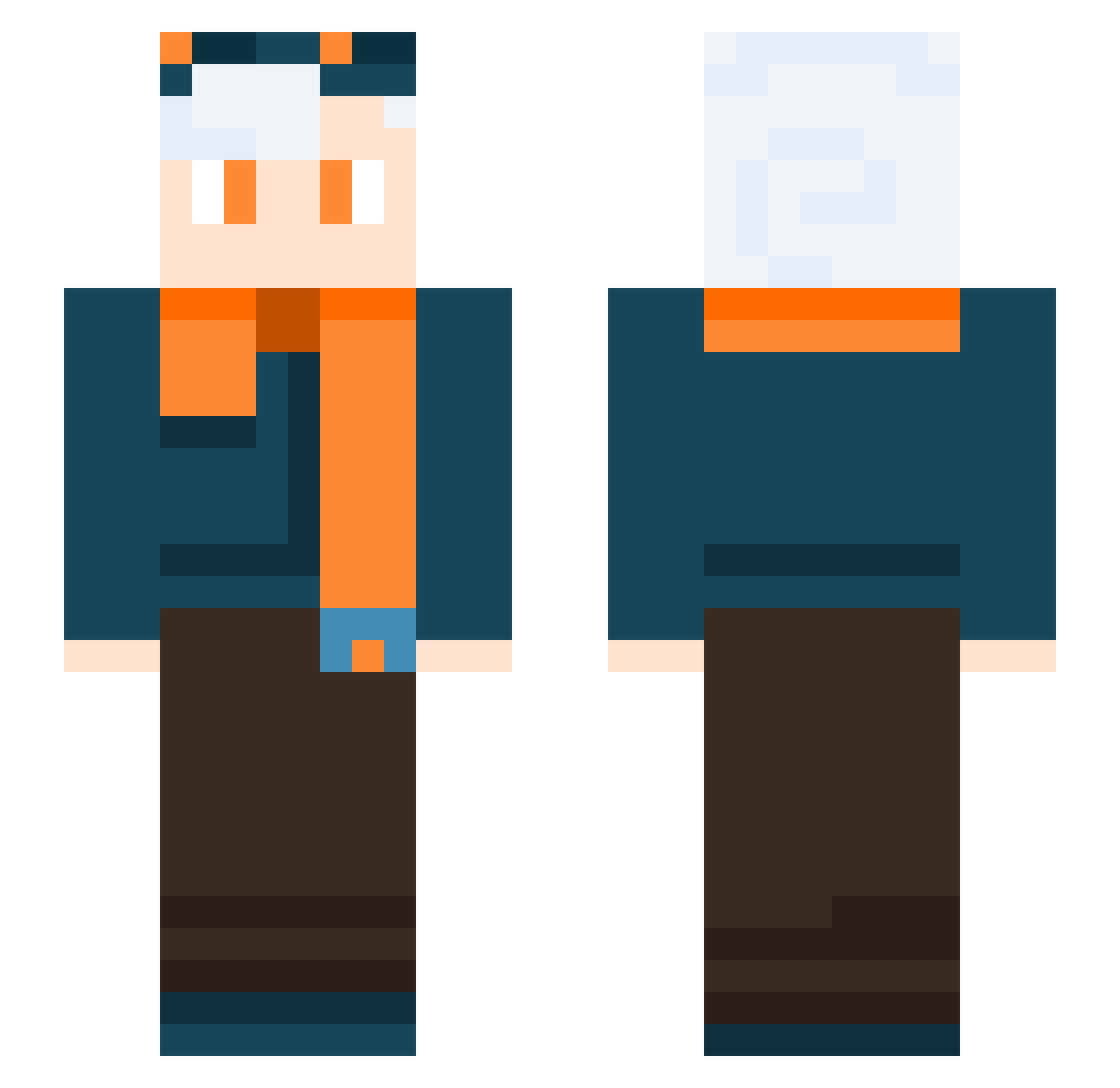 tyrannosaurustxt Minecraft skin, front and back view
