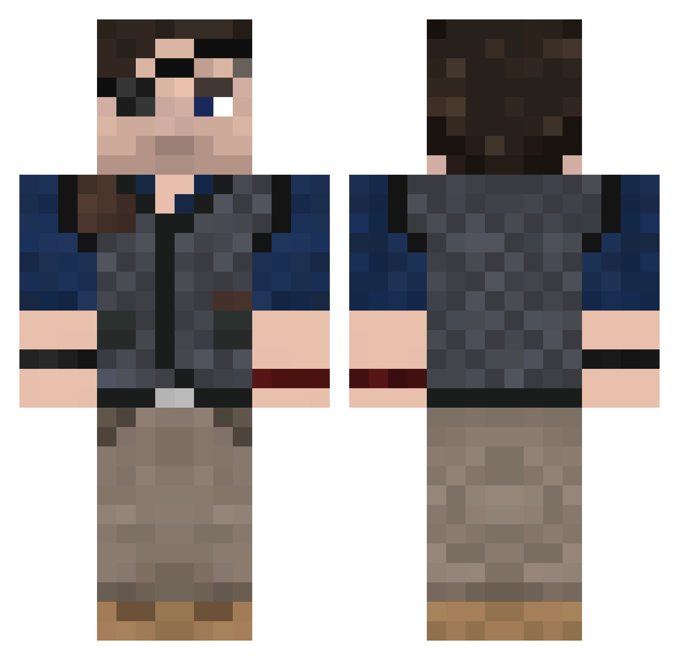 Lukeyskywalker15 Minecraft skin, front and back view