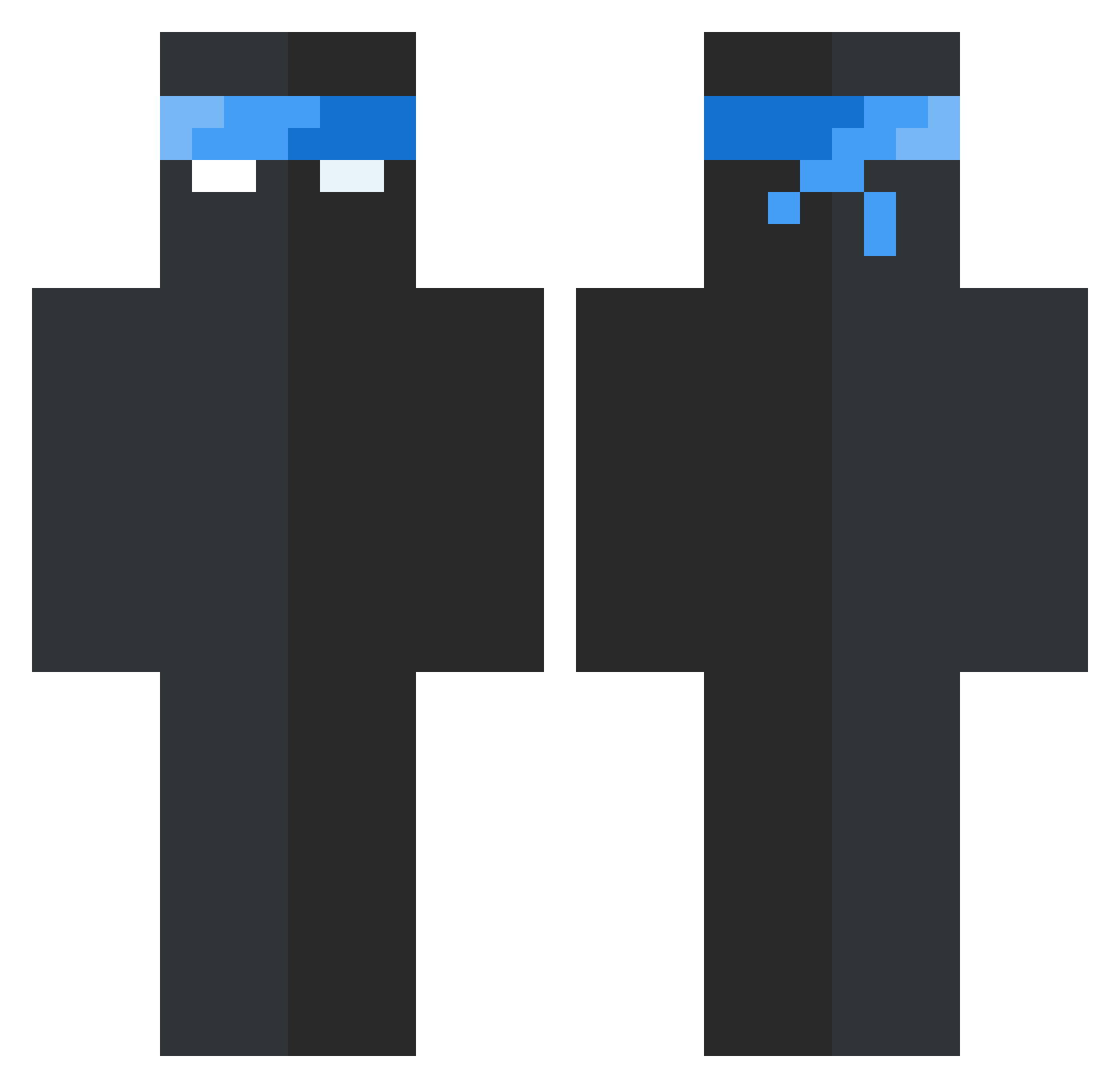 tenrx Minecraft skin, front and back view