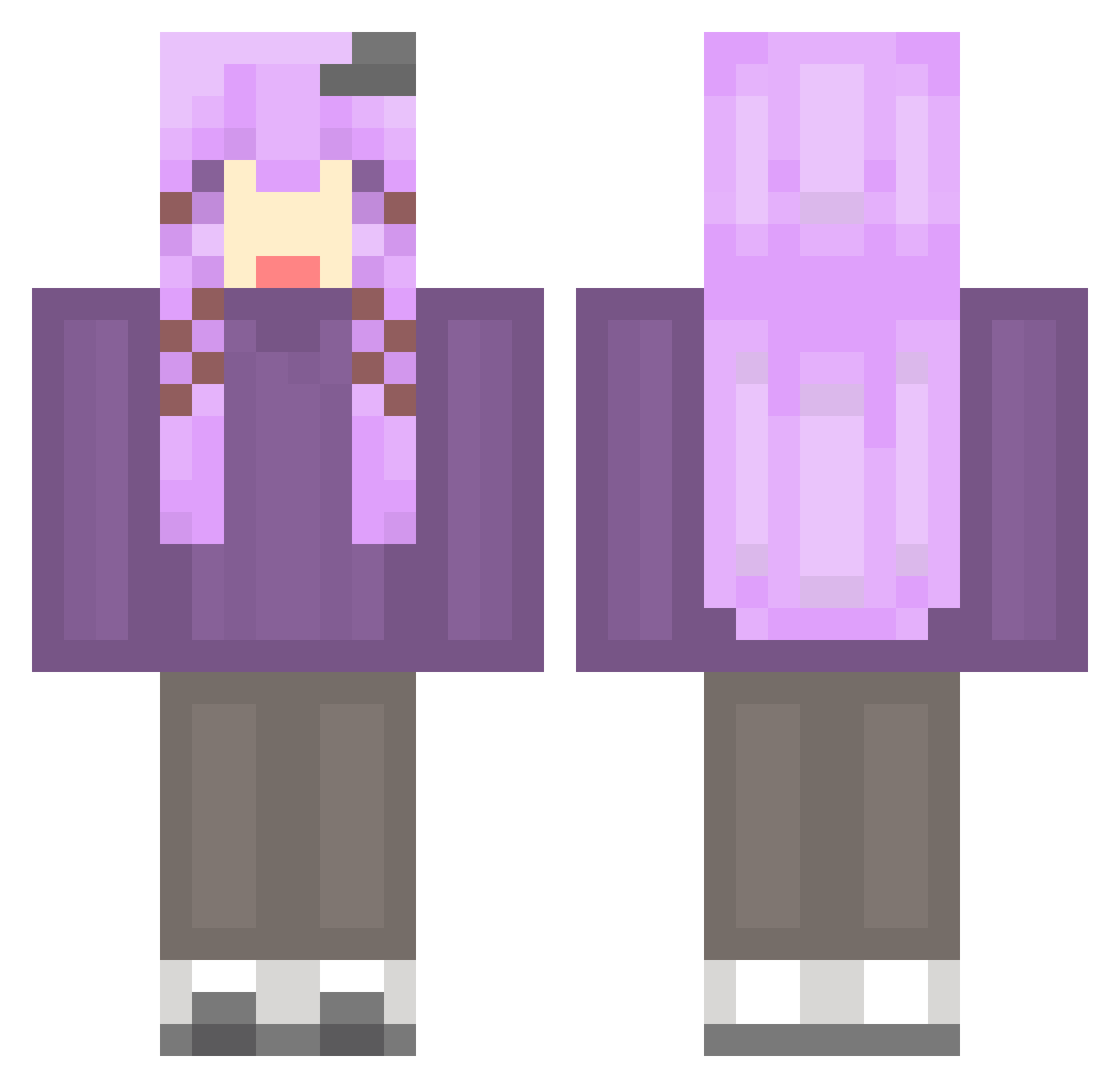 smj3 Minecraft skin, front and back view