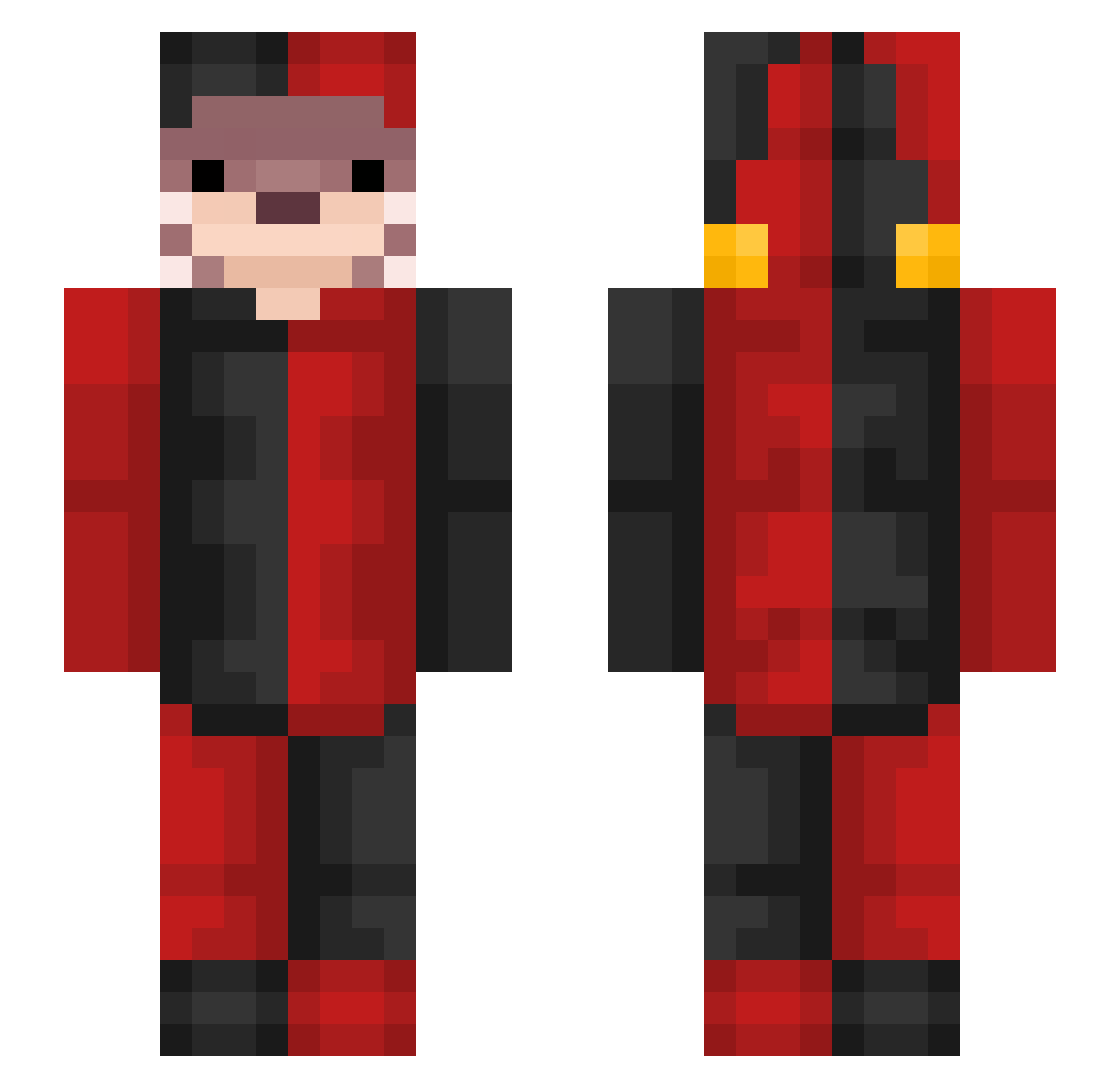 1JoshiNinja1 Minecraft skin, front and back view