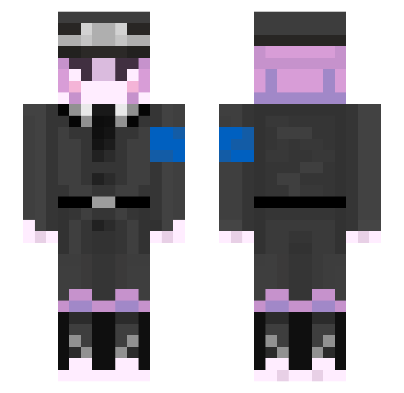 P1vNoy_Volk Minecraft skin, front and back view