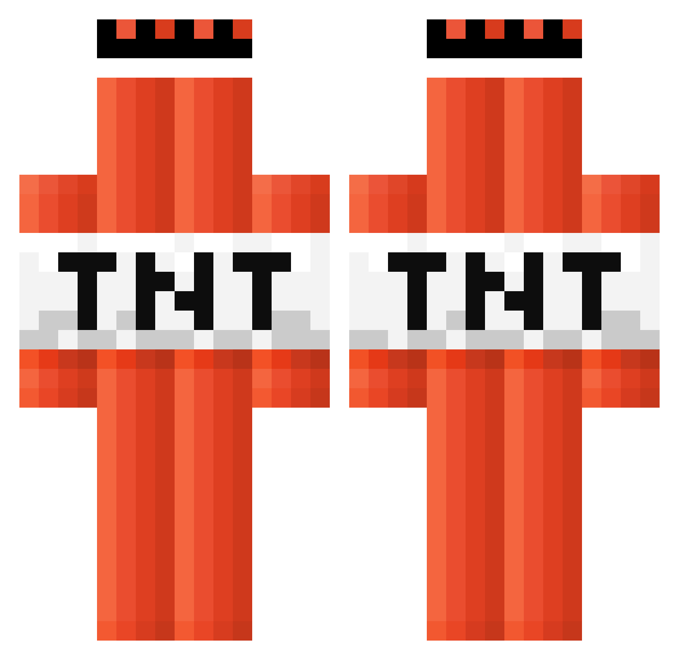 Atlater Minecraft skin, front and back view