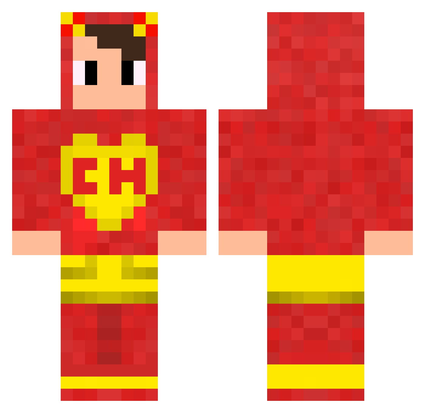 fredtraste Minecraft skin, front and back view