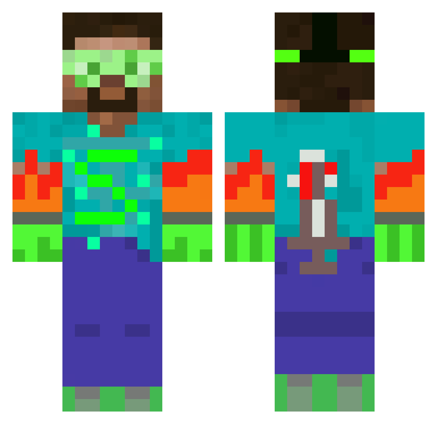 devin37788 Minecraft skin, front and back view